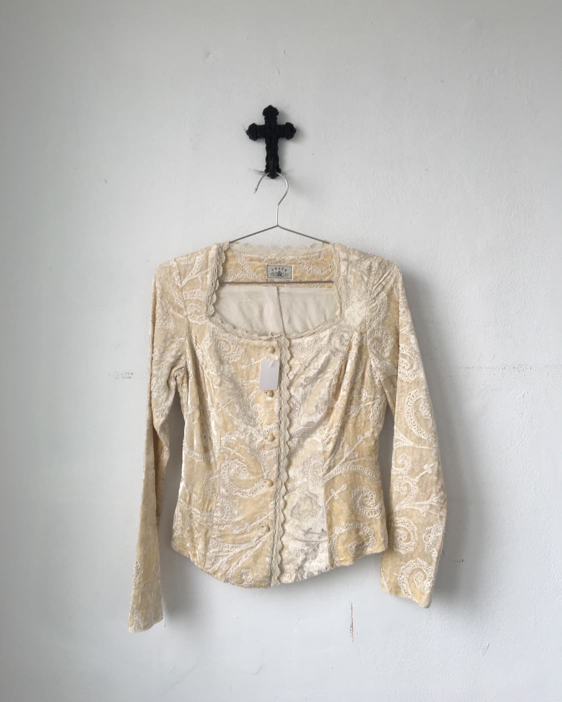 Ornament pattern velvet jacket 상품이미지2