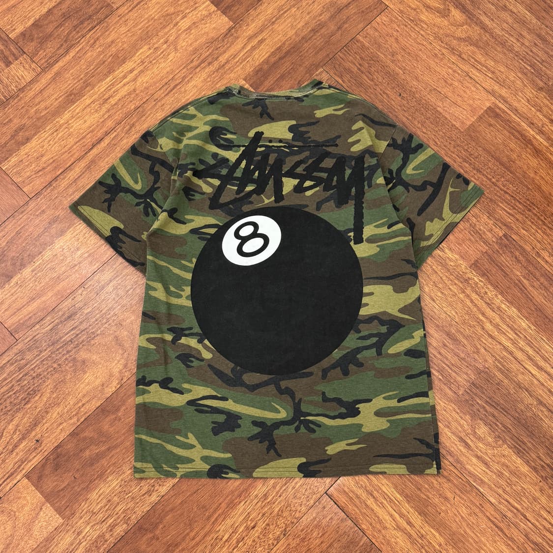 S Stussy 스투시 카모 8볼 반팔 라운드 티셔츠 상품이미지1