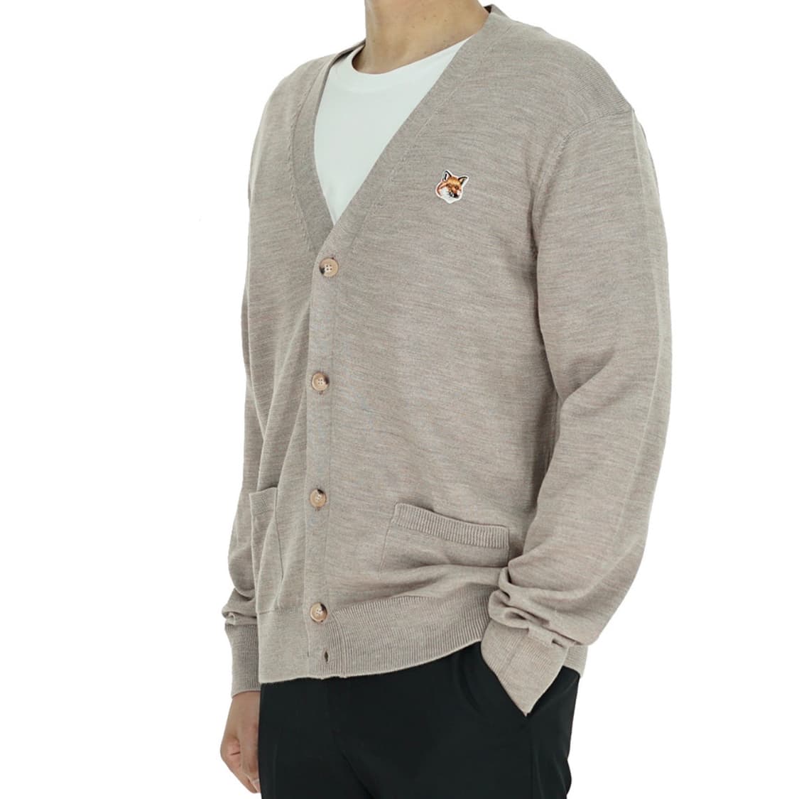 [S+급/S] 메종키츠네 폭스 패치 가디건 베이지 상품이미지9