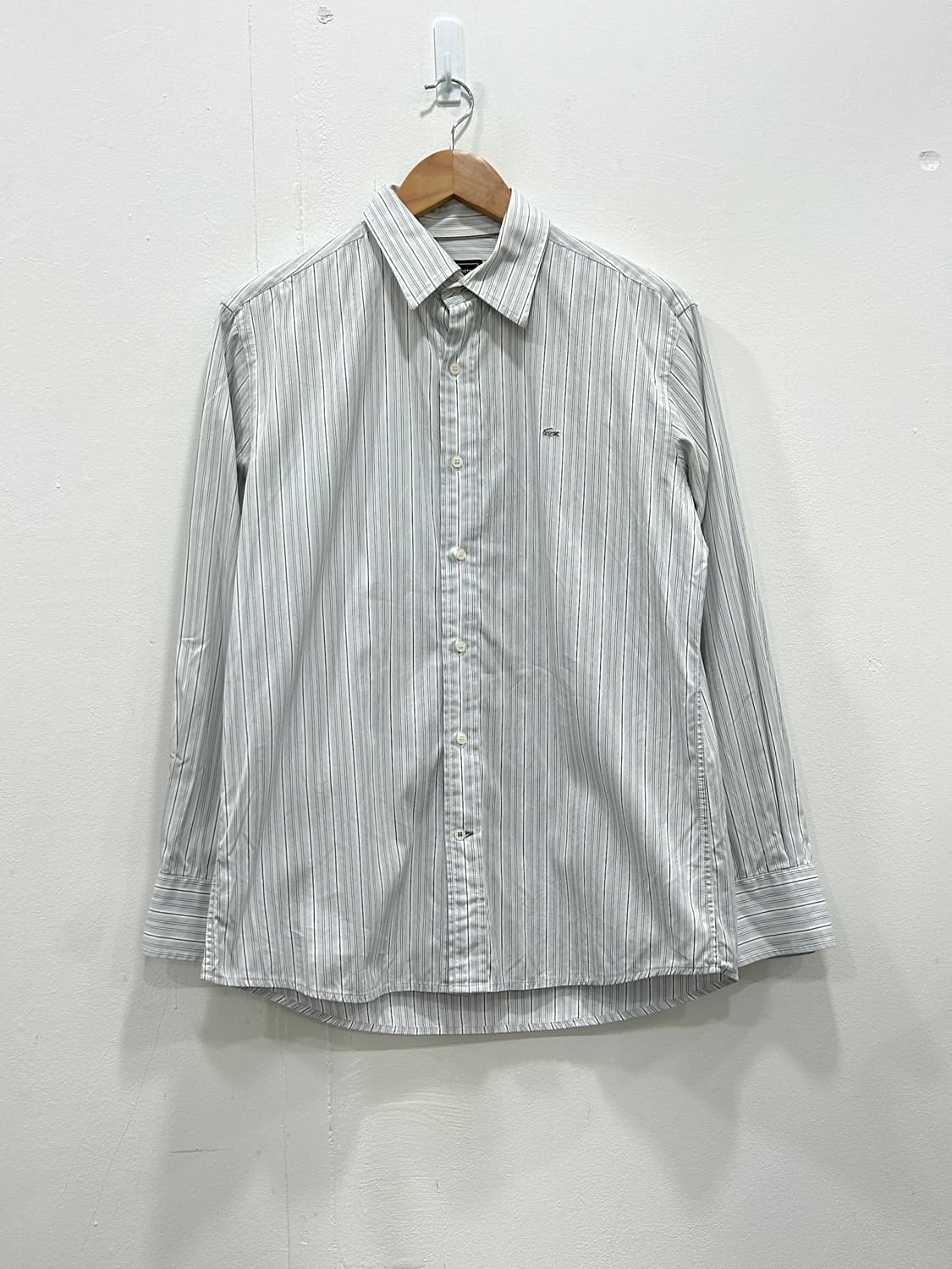 라코스테 그린블루 스트라이프 셔츠 남성 100 (40사이즈) 상품이미지9