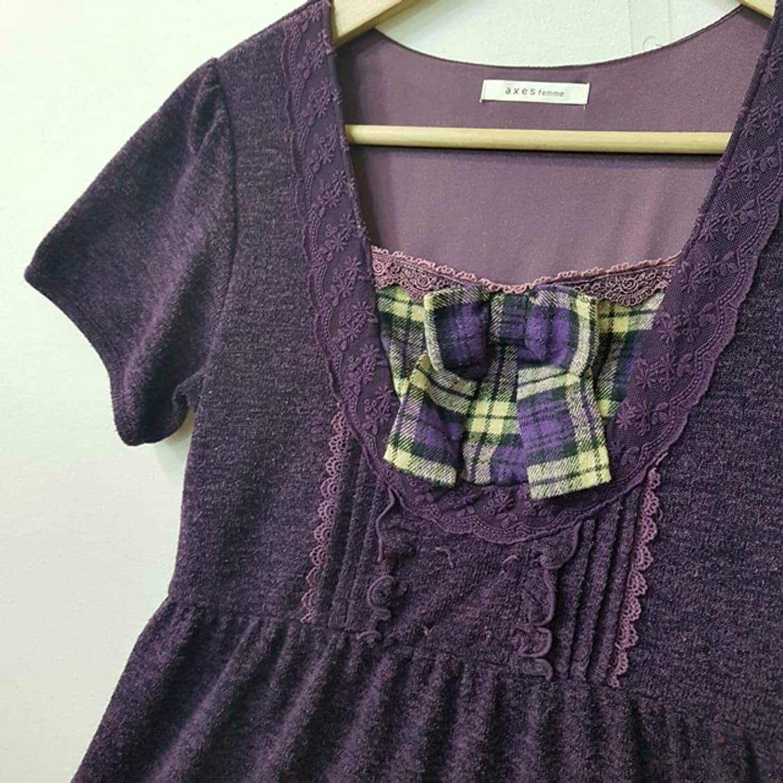 axes femme 니트 원피스 퍼플 상품이미지2