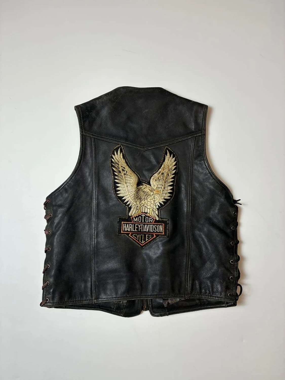 Selected 할리 복각 자수 코르셋 소가죽 베스트 PN8172 상품이미지5