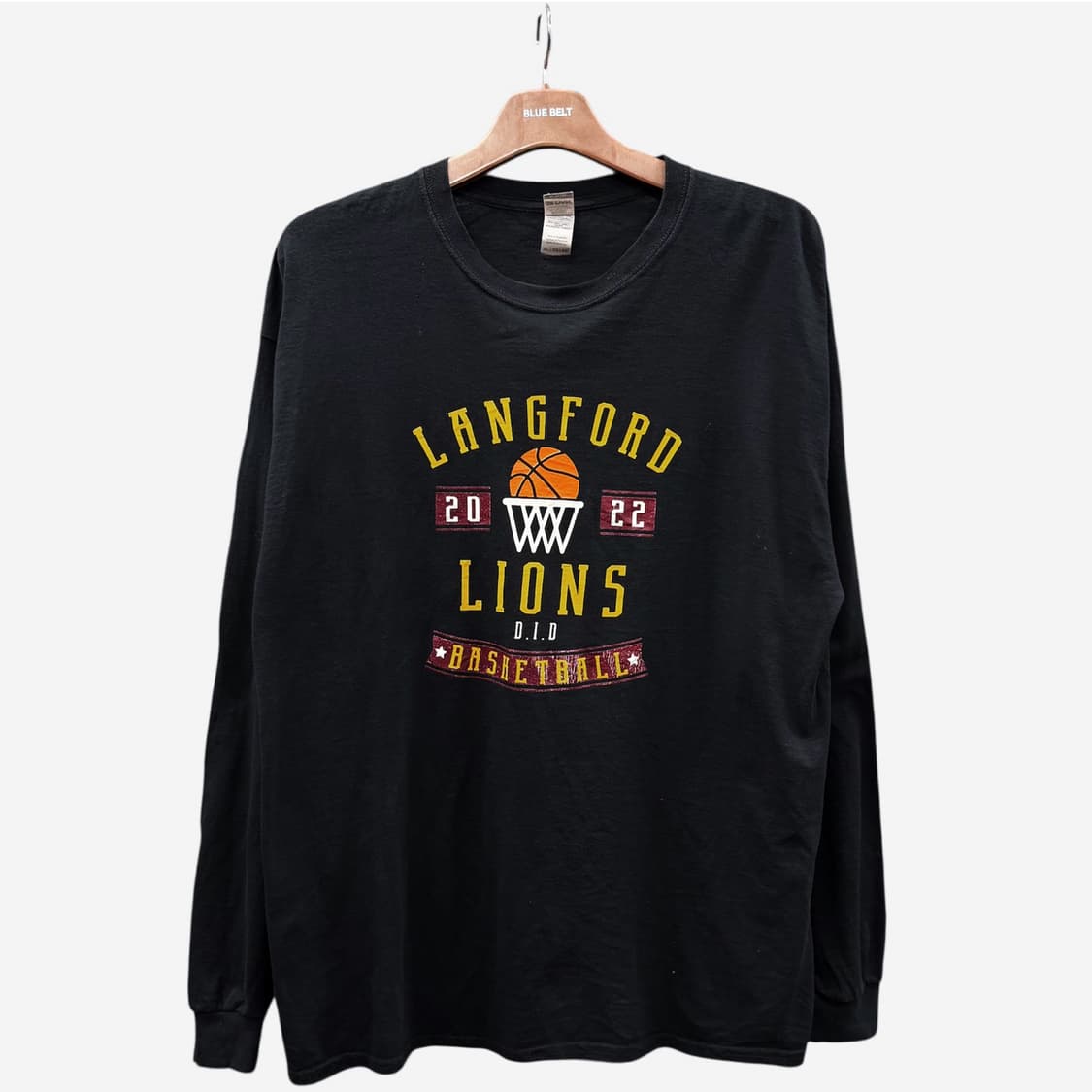 빈티지 롱슬리브 클래식폰트 후면 그래픽 시보리 디테일 블랙 상품이미지1