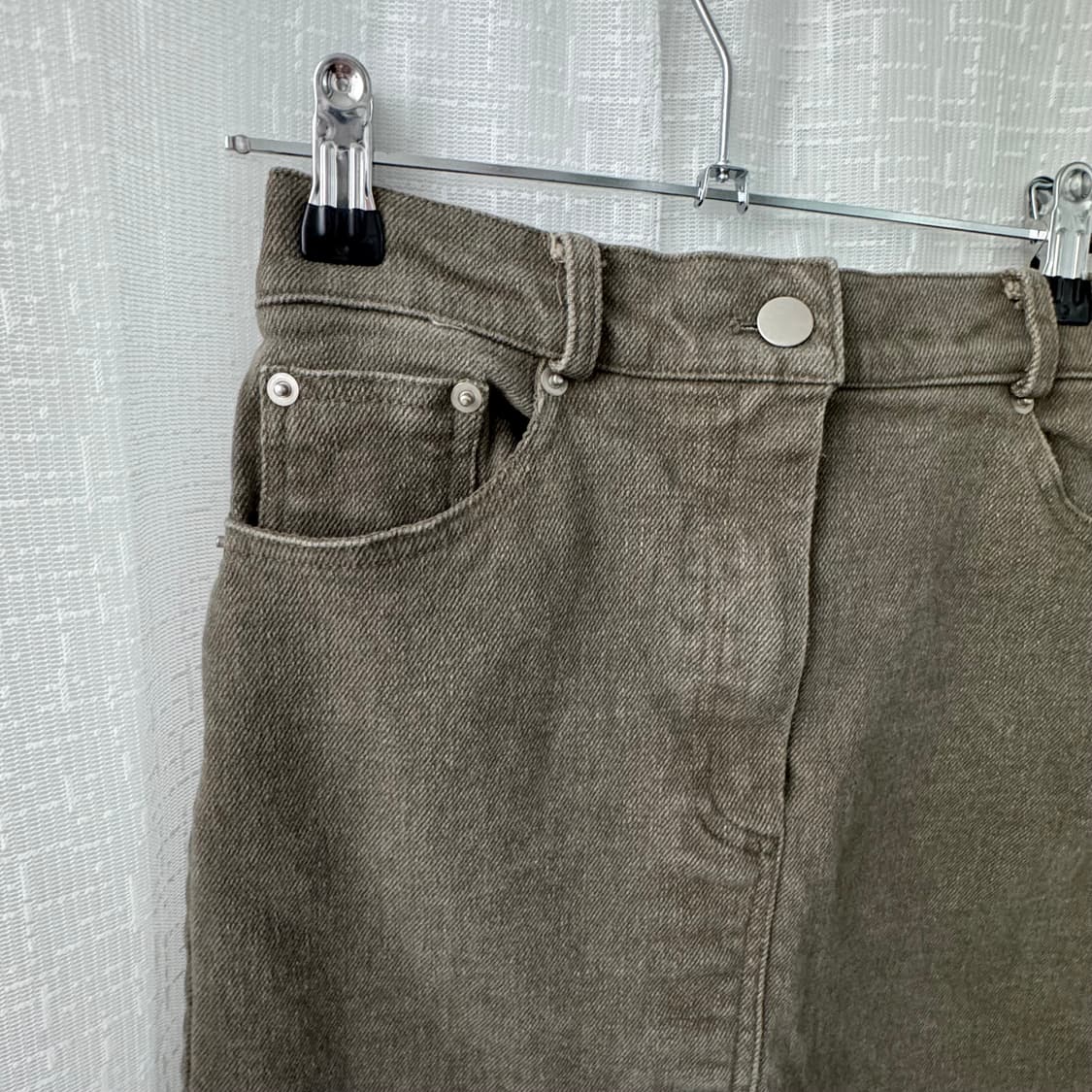 브라운카키 일자 스커트 예뻐요 상품이미지3