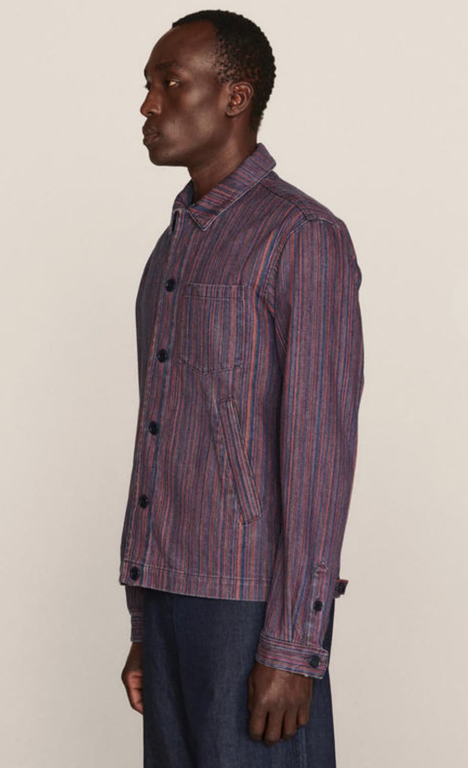 YMC 스트라이프 셔츠 재킷 L사이즈 상품이미지3