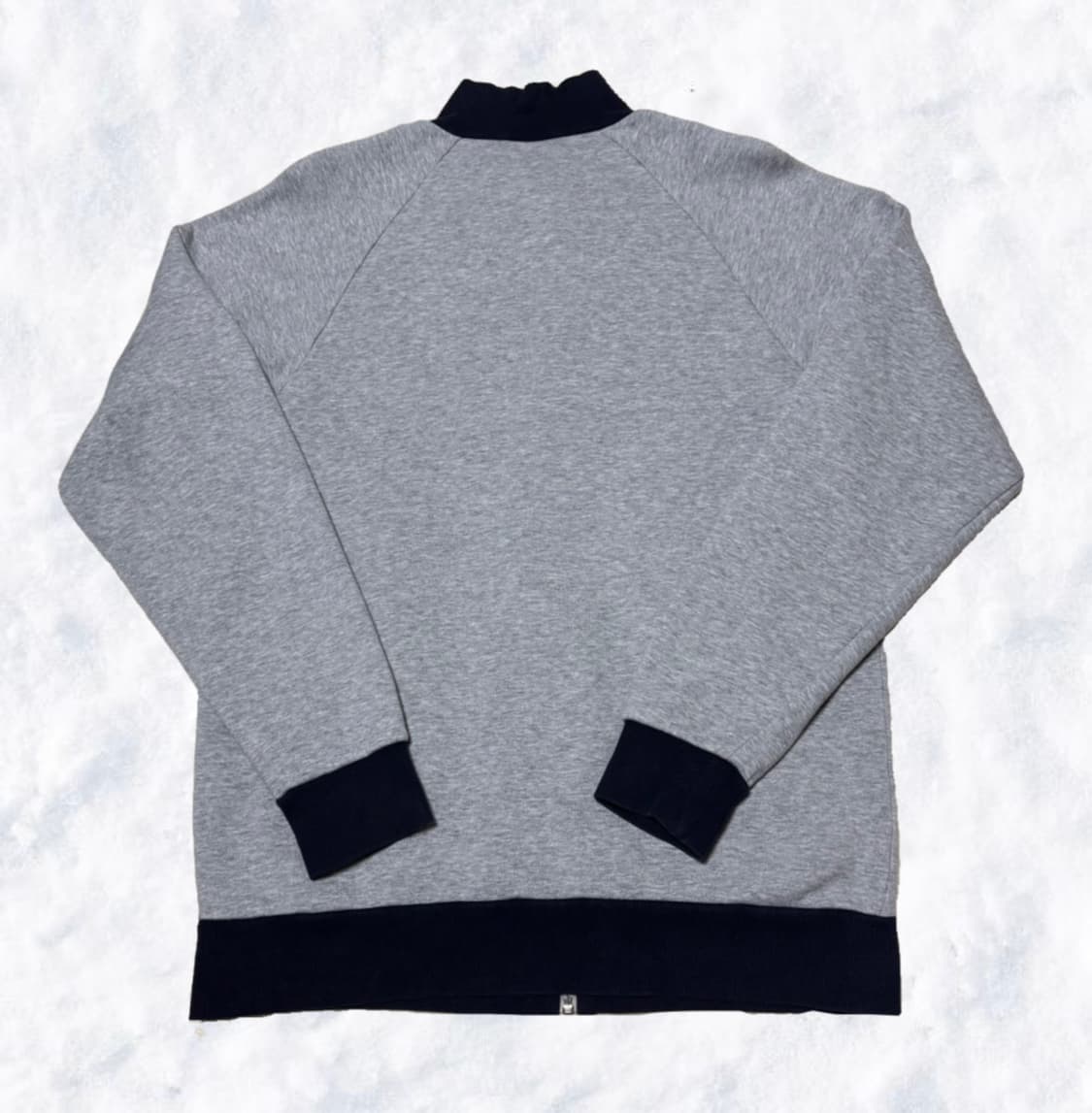 아디다스 배색 네이비 그레이 기모 면집업 상품이미지2