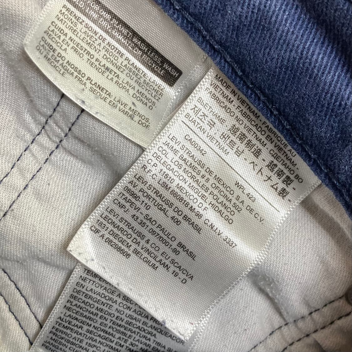 리바이스 511 화이트탭 데님팬츠 W34 L30 상품이미지5
