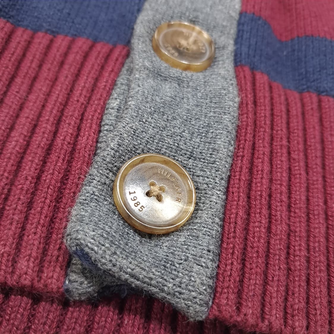 CL115 L 타미힐피거 코튼 혼방 프레피 가디건 상품이미지5