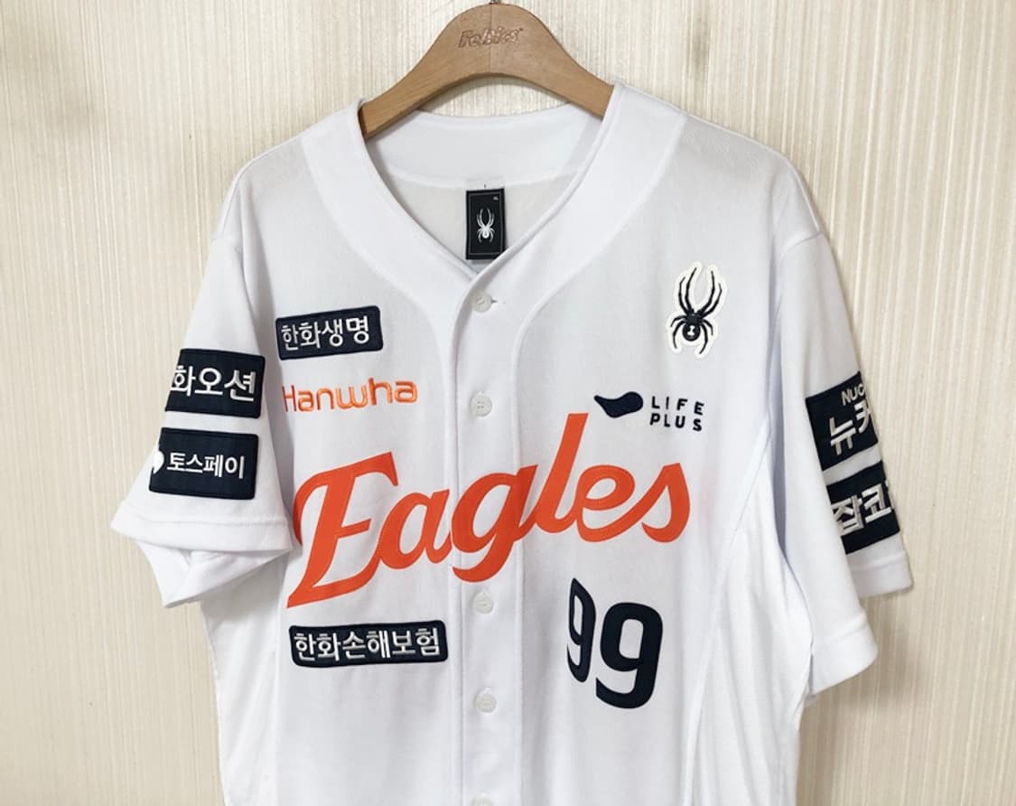 KBO 스파이더 한화이글스 25시즌 어센틱 홈유니폼 XL #99 류현진 상품이미지7