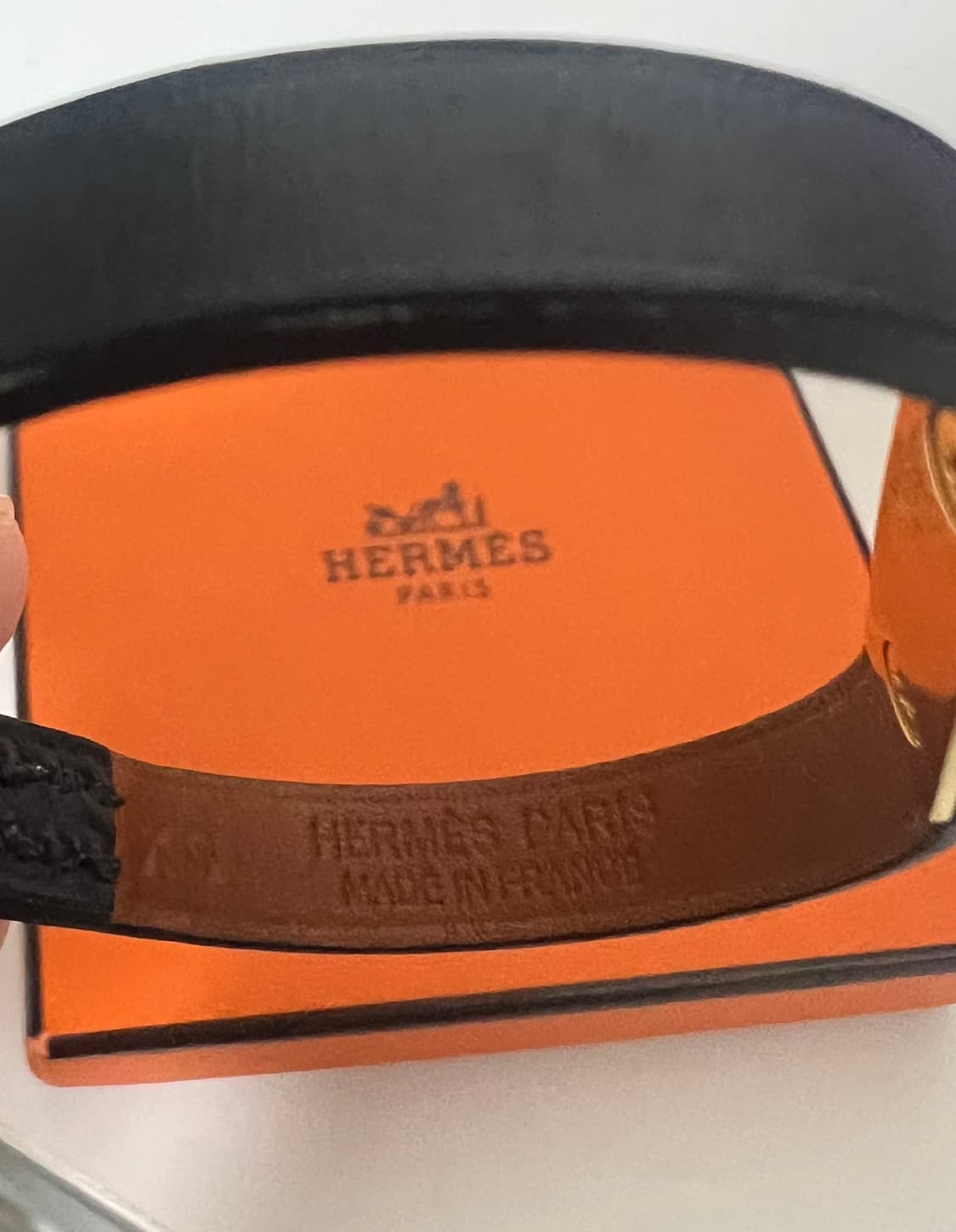 에르메스 리발 팔찌 블랙 금장 xs 상품이미지3