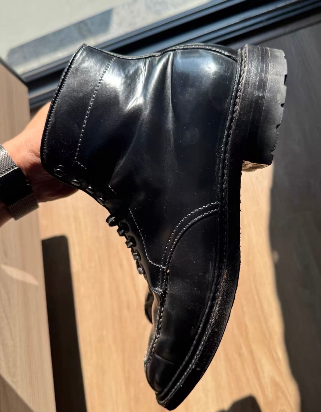 알든 탱커부츠 코도반 블랙 7.5d 사이즈 상품이미지3