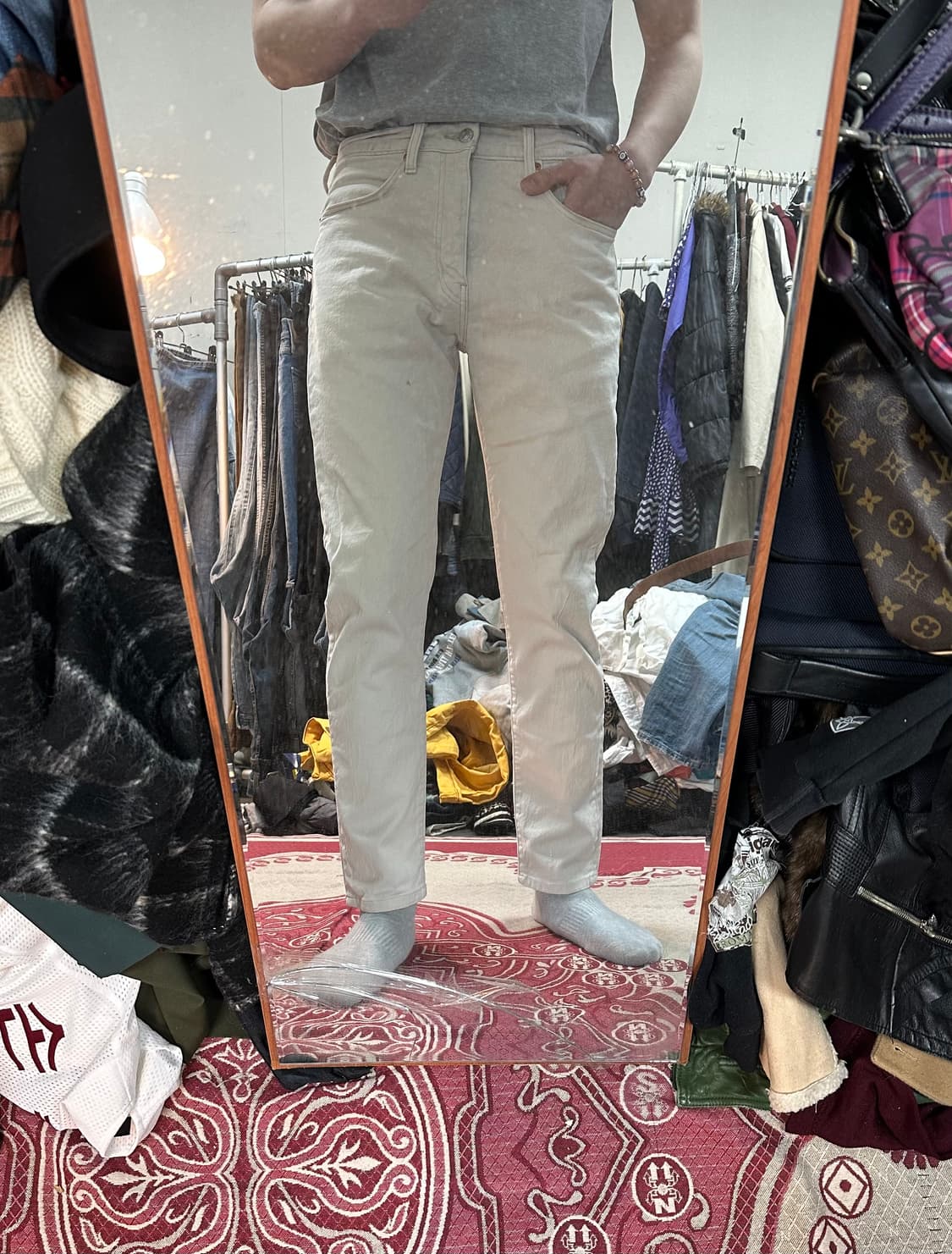 리바이스 502 화이트 데님 상품이미지3