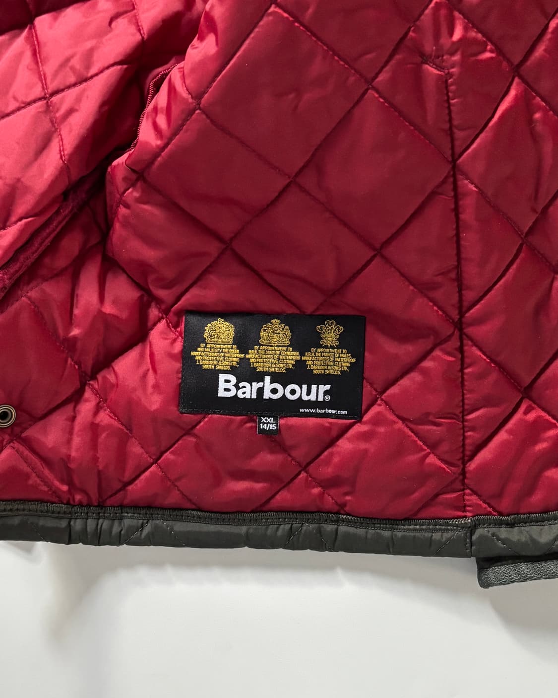 Barbour 바버 리데스데일 카키컬러 퀄팅 자켓 상품이미지4