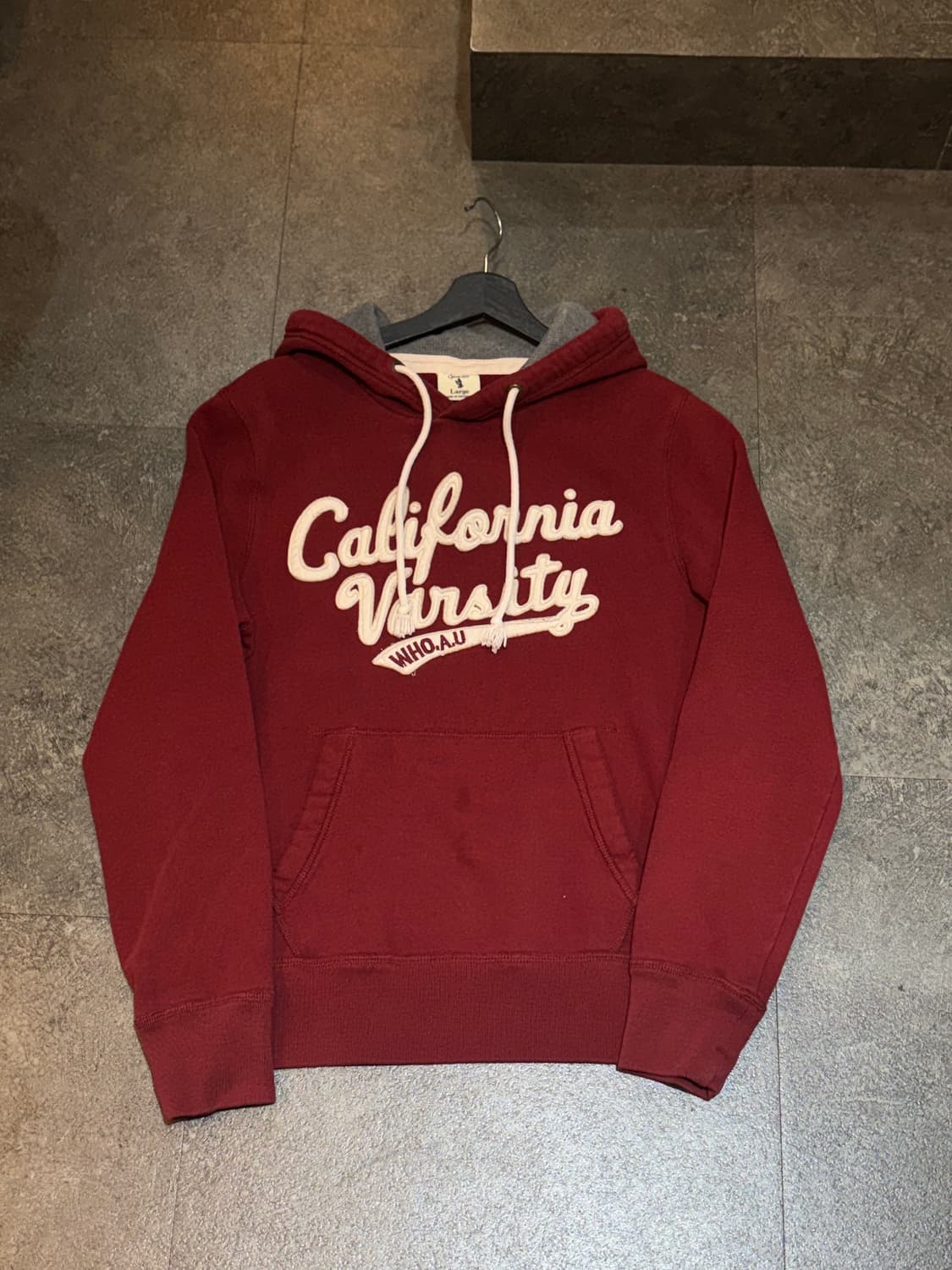 후아유 버건디 후드티 티셔츠 L 상품이미지2