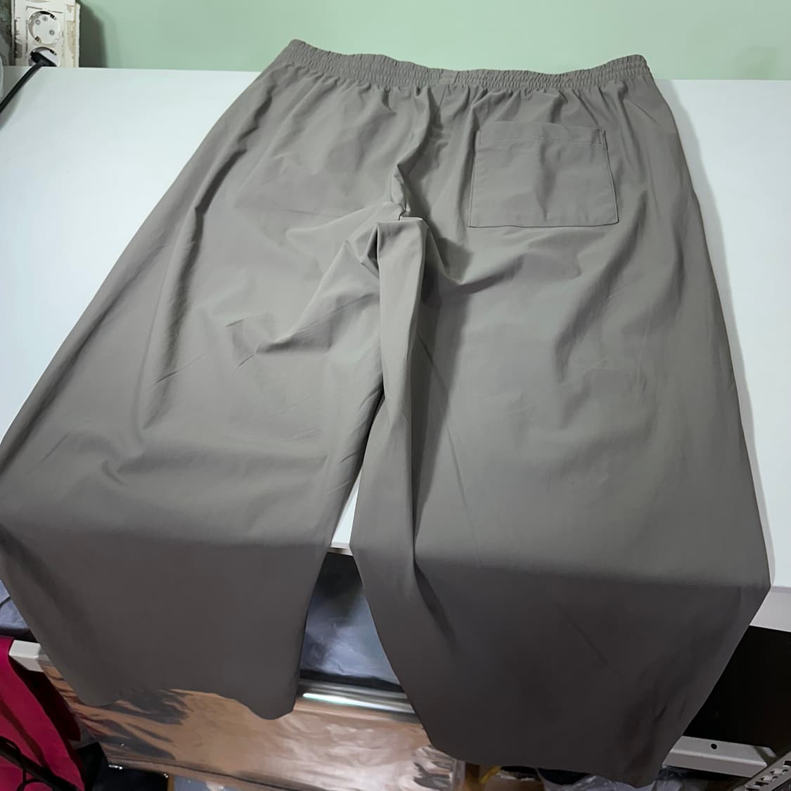 34 XL 무신사스탠다드 진그레이 와이드핏 써머폴리 밴딩팬츠 상품이미지5