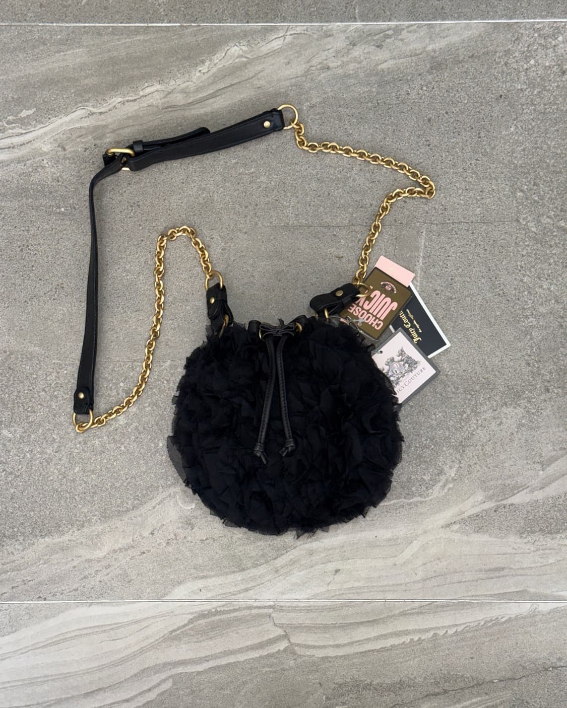 Juicy Couture black ruffle chain bag 상품이미지1