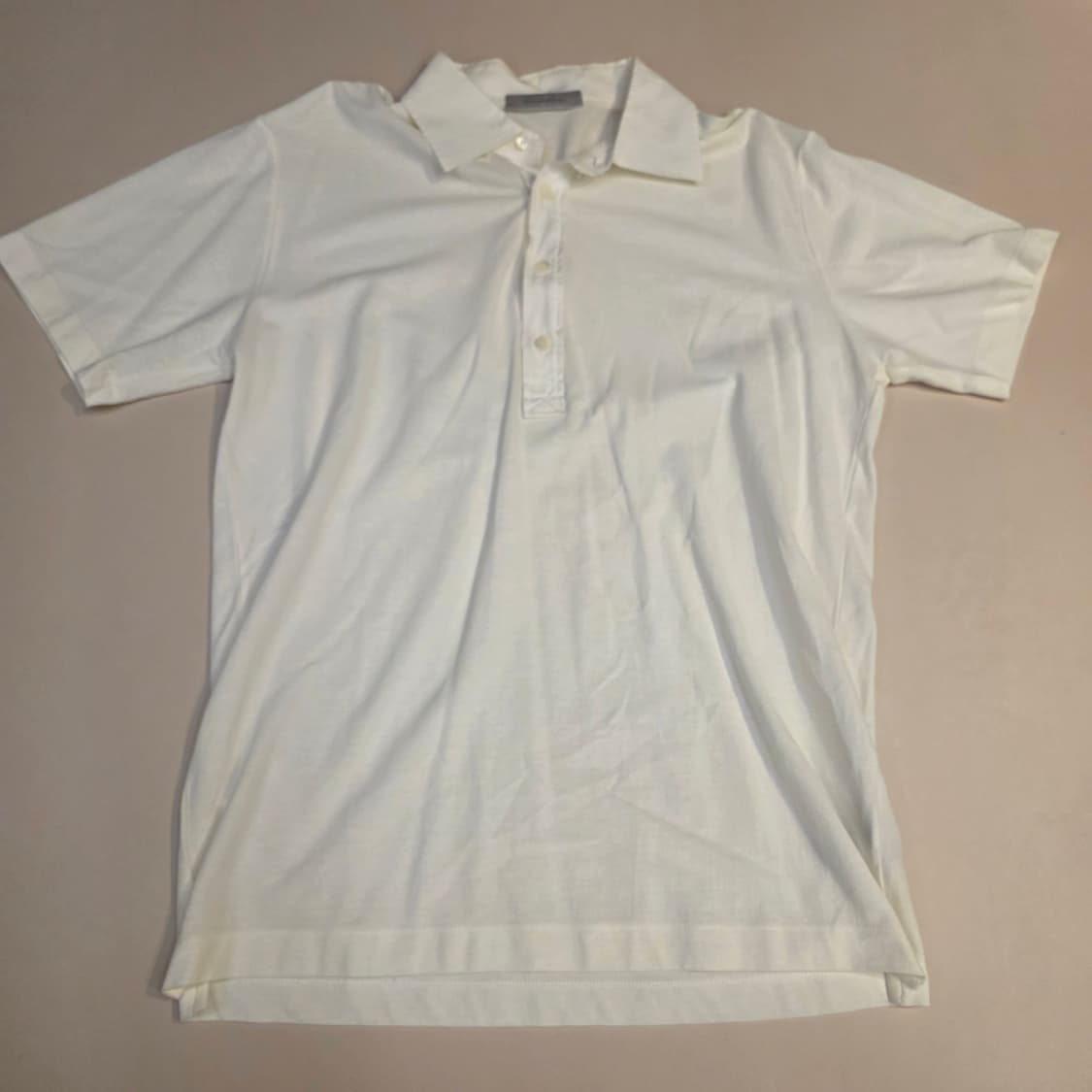 새상품급 제냐 여름 코튼 화이트 폴로셔츠 48 상품이미지1