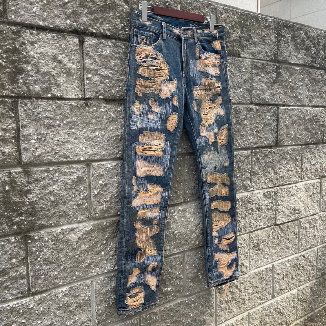 [32] VTG 디스트로이드 패치워크 데님 팬츠 상품이미지3