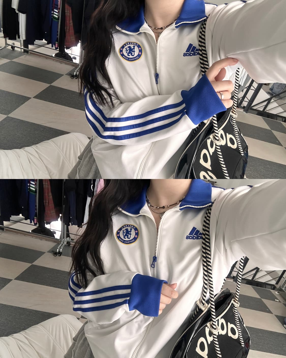 아디다스 첼시 화이트/블루 져지  상품이미지3