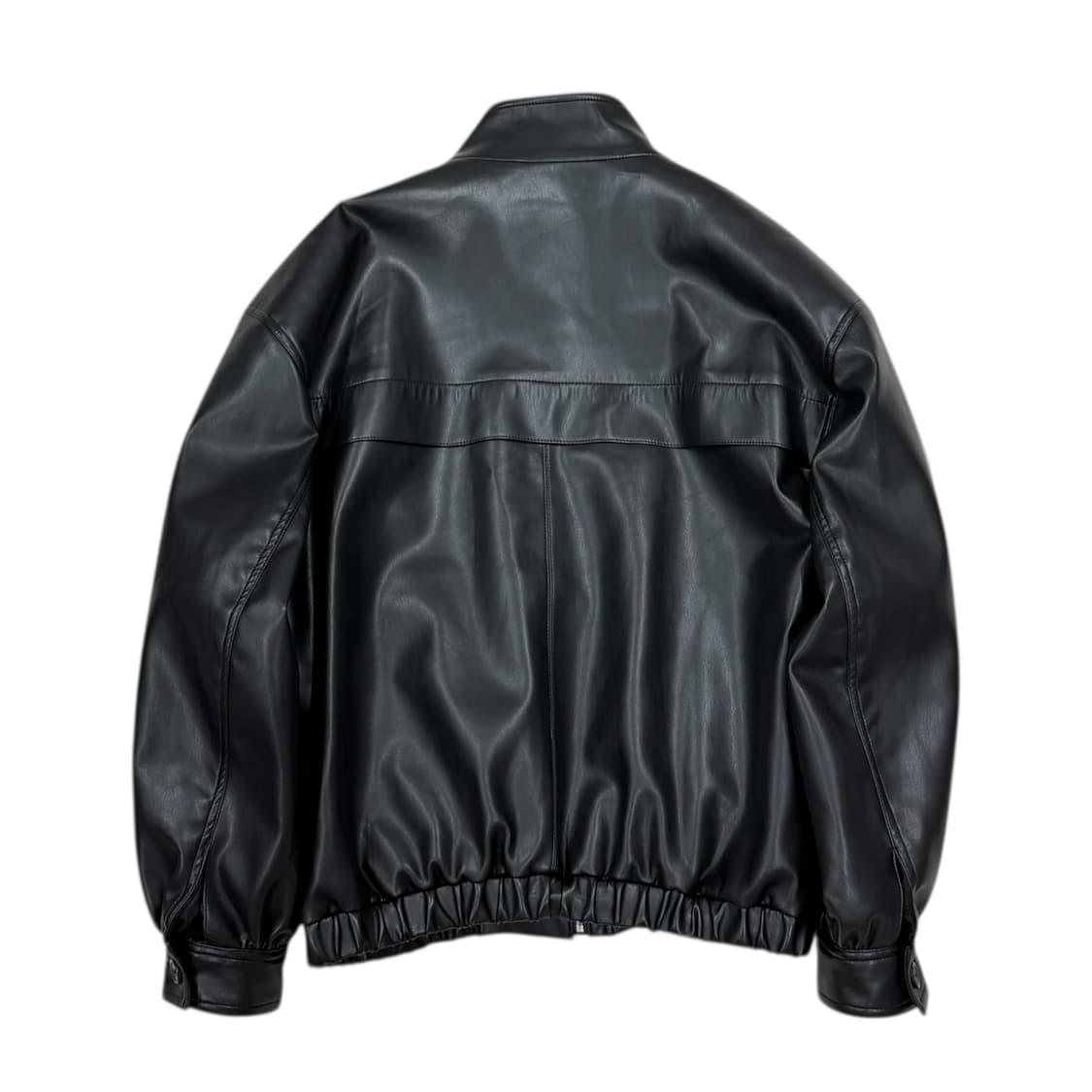 21FW 아모멘토 비건 레더 블루종 자켓 블랙 상품이미지3