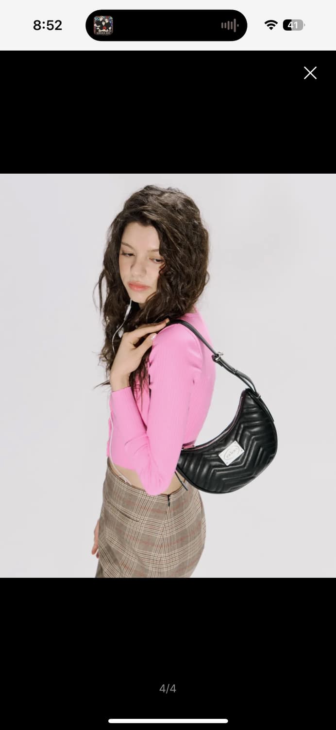 새상품 PAONS 투미 반달 숄더백 블랙 상품이미지4