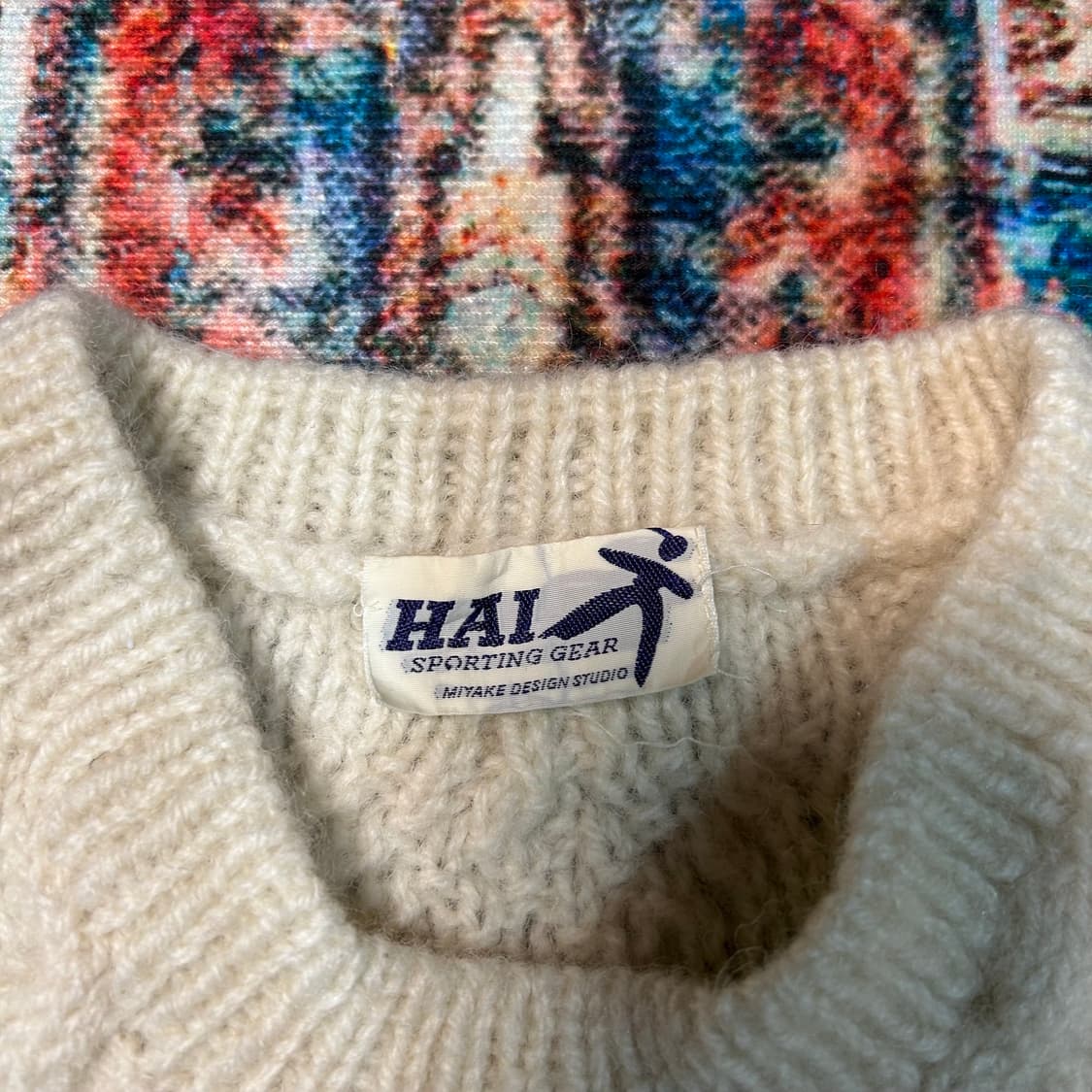 [m] 80s 이세이미야케 Hai sporting gear 캐이블 니트 상품이미지2