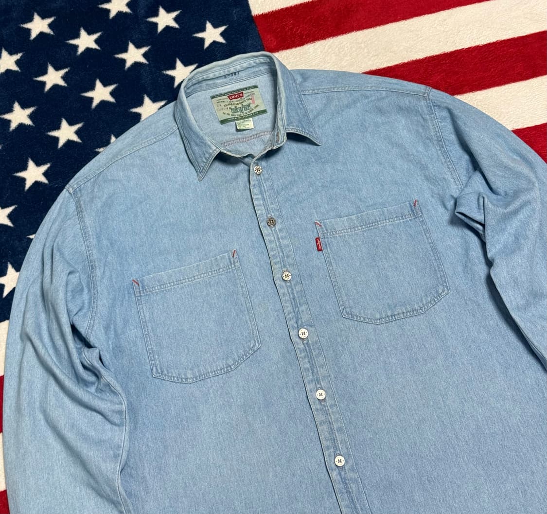리바이스 연청데님셔츠 Levi’s Denim Shirt [XL] 빈티지 상품이미지4