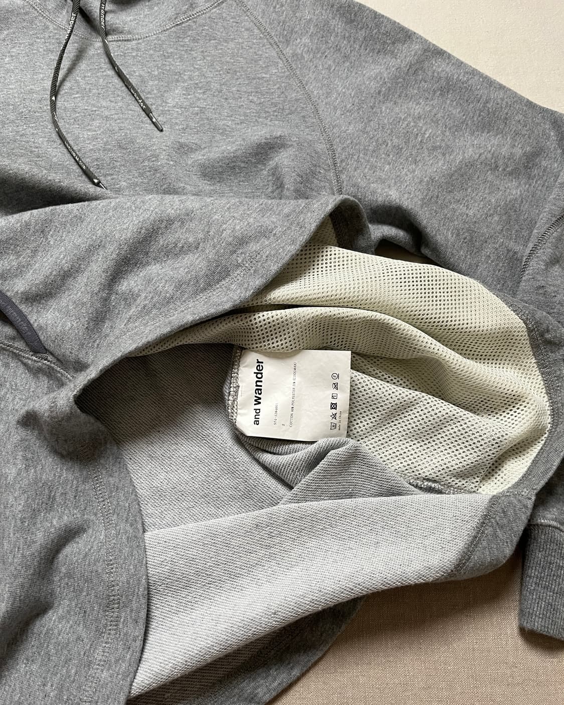 앤드원더 쿨맥스 후드티 and wander hoodie 상품이미지6