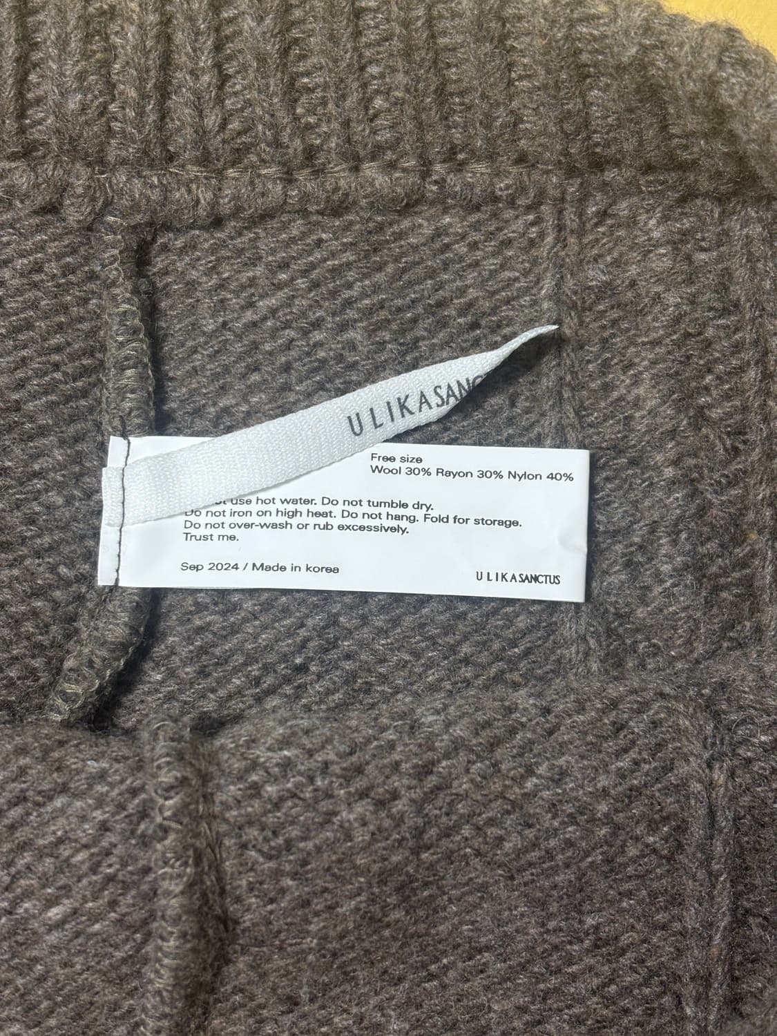 울리카샹투스 니트반바지 마이크로쇼츠 Brown 상품이미지4