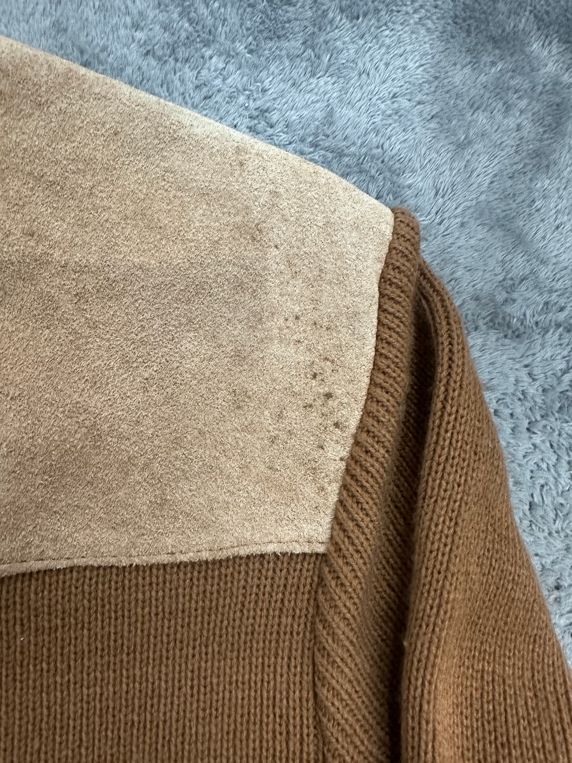 80s Sears SportsWear 니트 스웨이드 자켓 L 상품이미지7