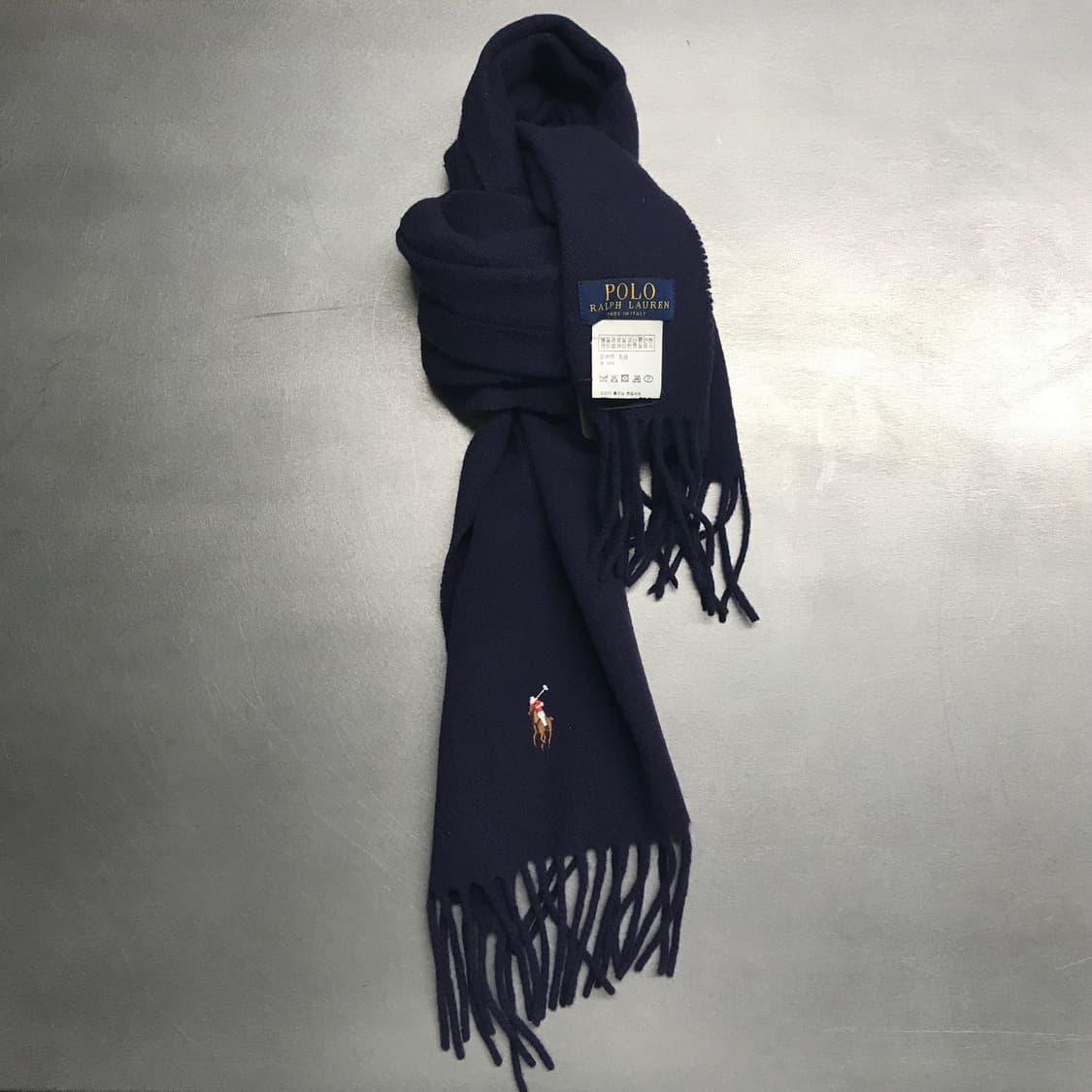 폴로 랄프로렌 머플러 네이비 상품이미지1