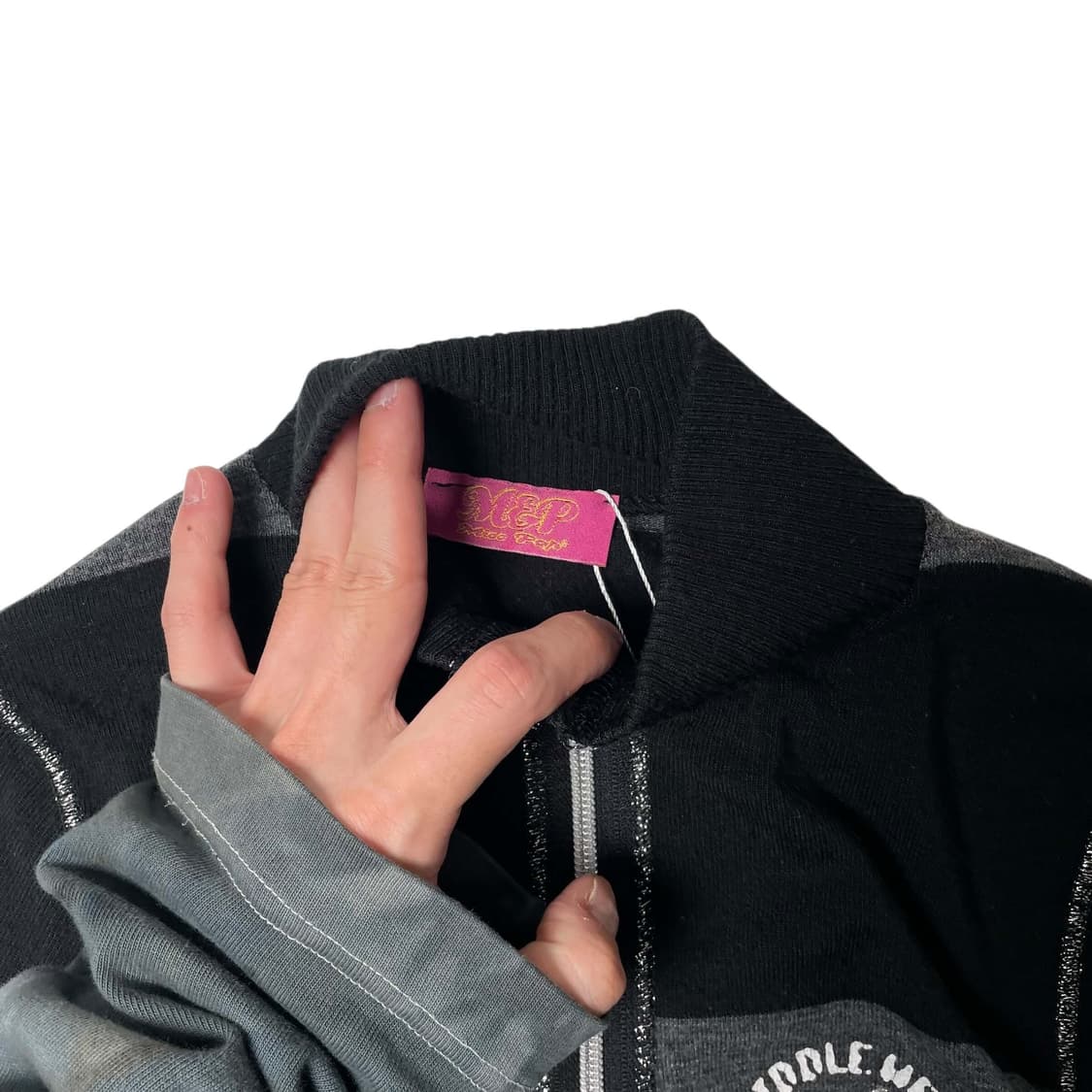 M&P 글리터 스트라이프 집업 자켓 (italy made)  상품이미지7