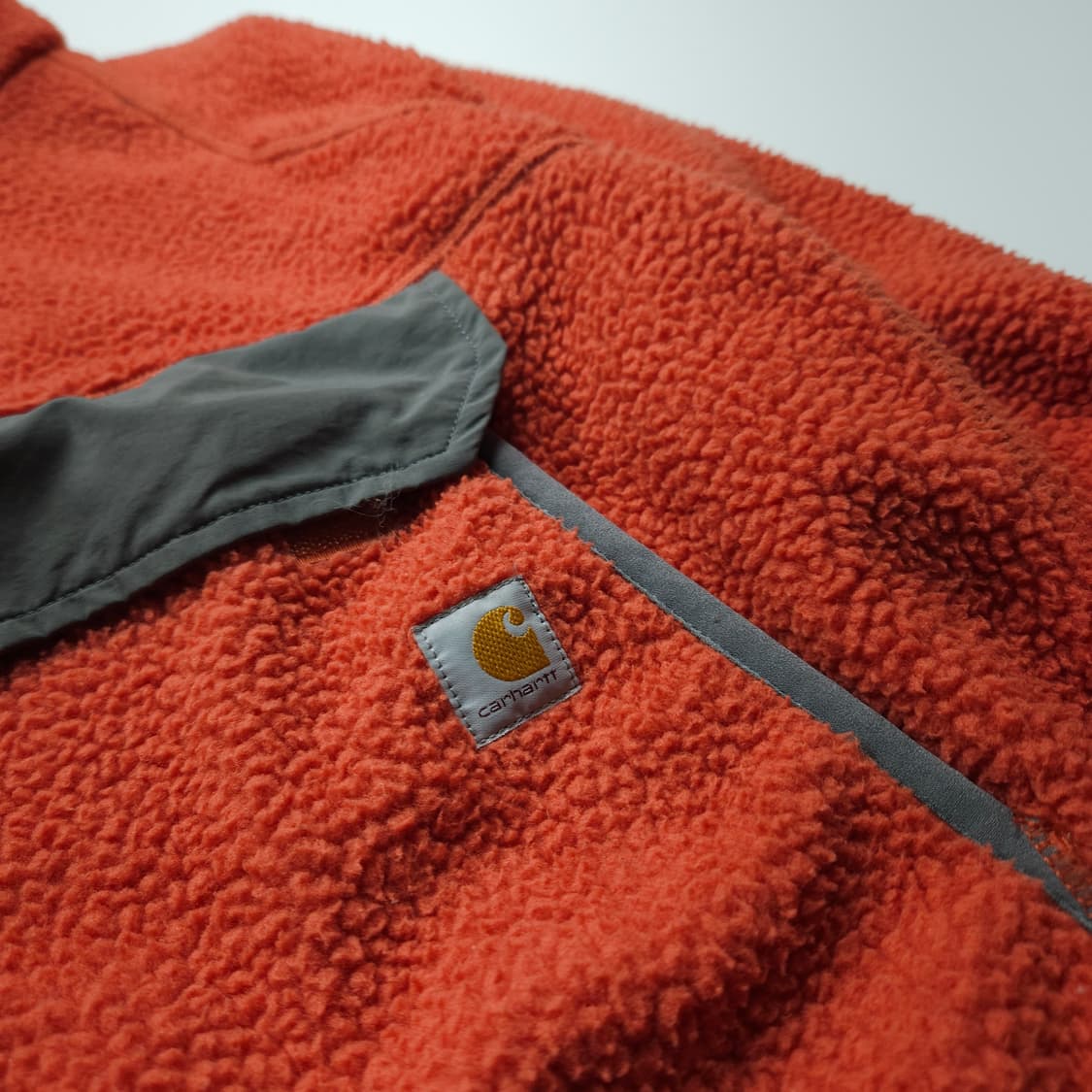 칼하트 릴렉스드 풀오버 버튼 쉐르파 자켓  (XS) 상품이미지3