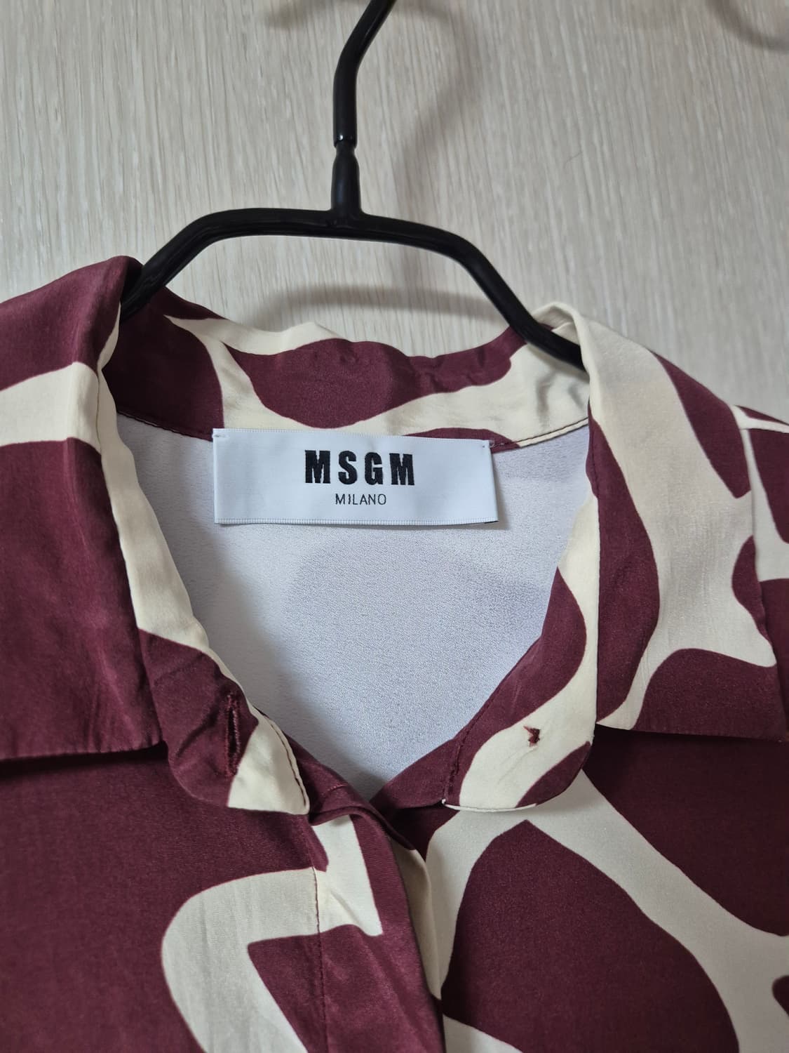 MSGM 실크 블라우스 실크100 패턴 셔츠블라우스 상품이미지8