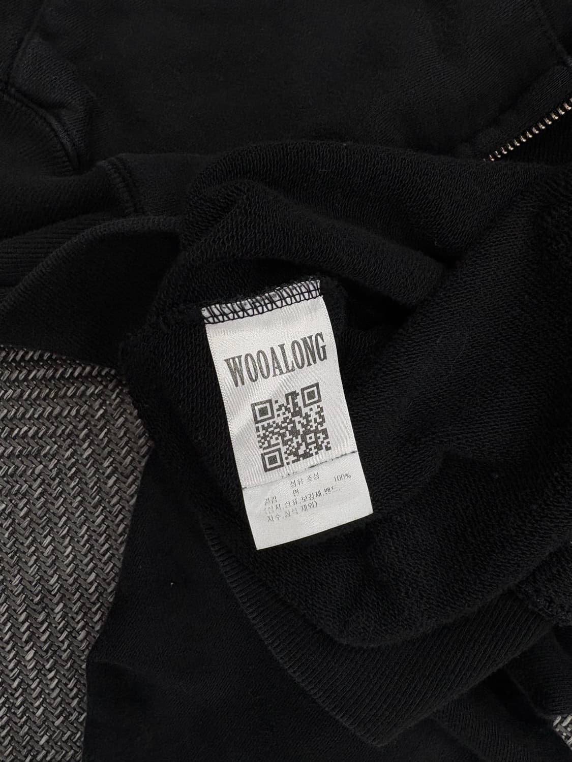 우알롱 후드집업 블랙 상품이미지4