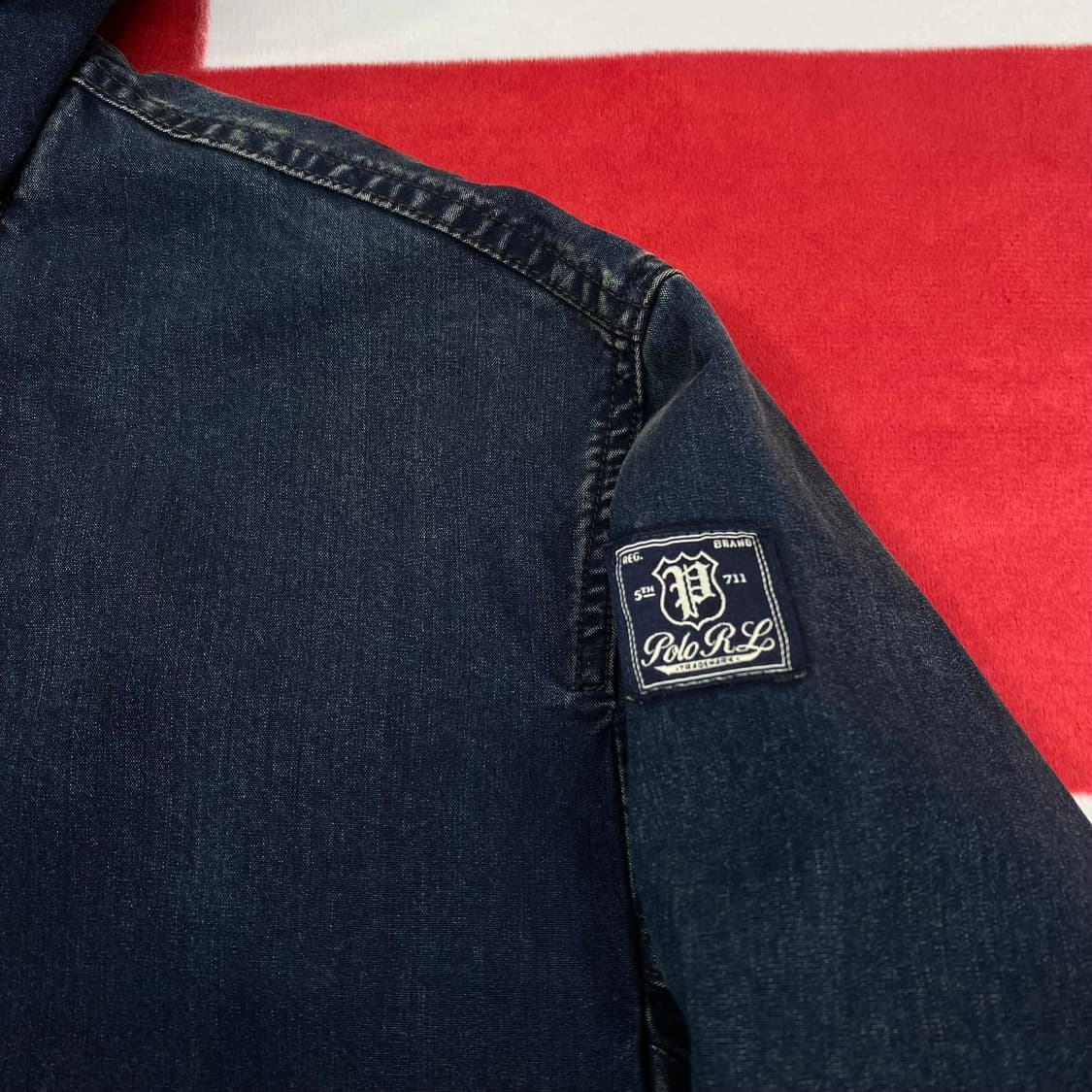 폴로 데님 마쉬코트  M실측L-XL 상품이미지4