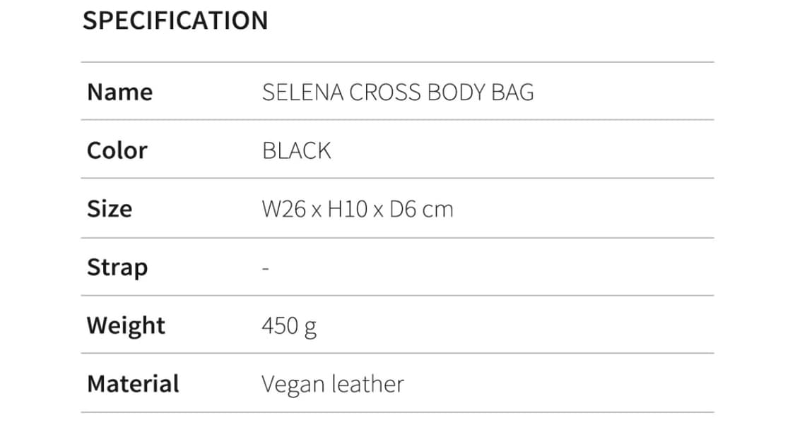 미녹 셀리나 크로스 바디 백/블랙 상품이미지4