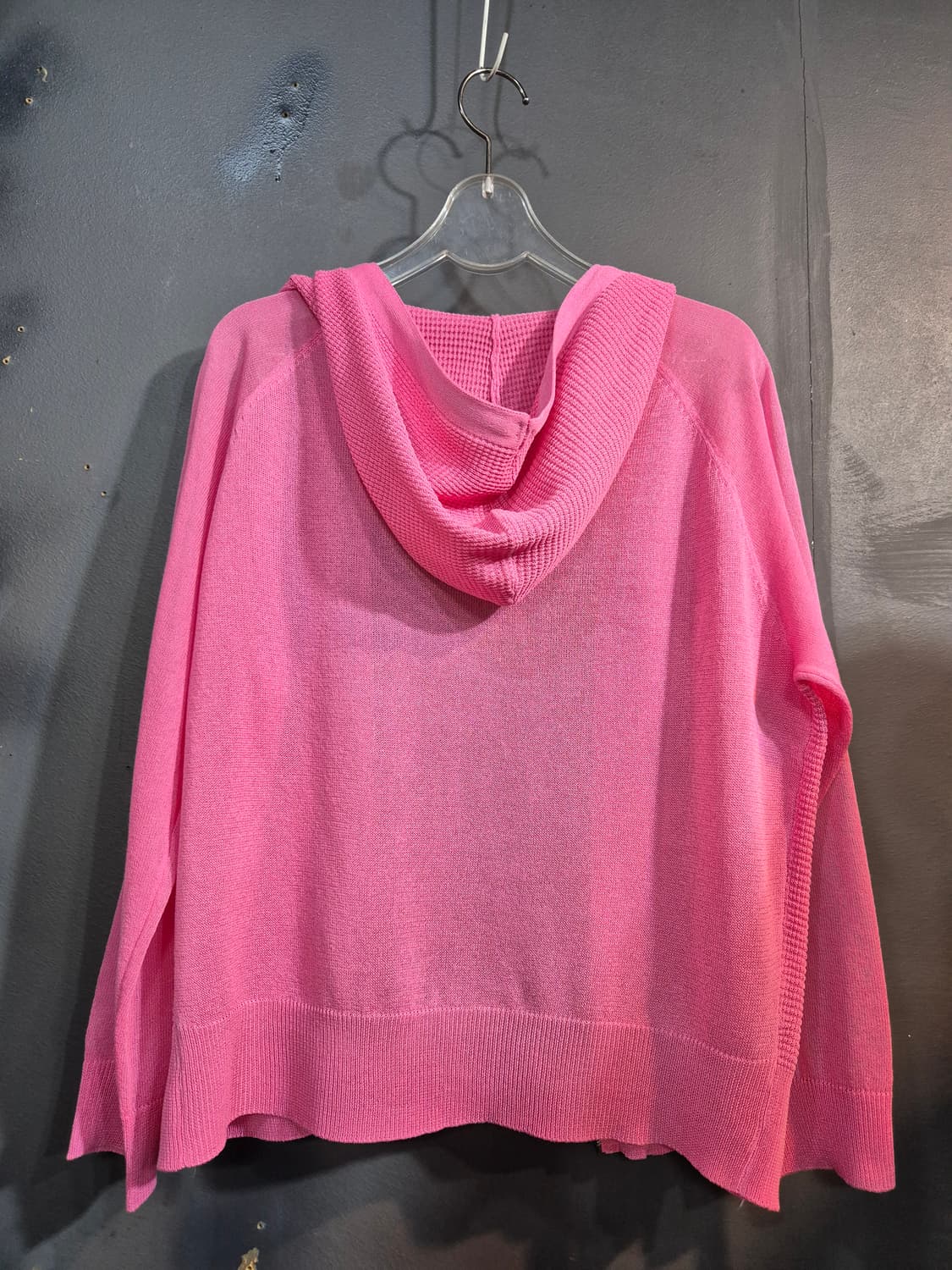 핑크 니트 후드 집업 55 66 상품이미지2