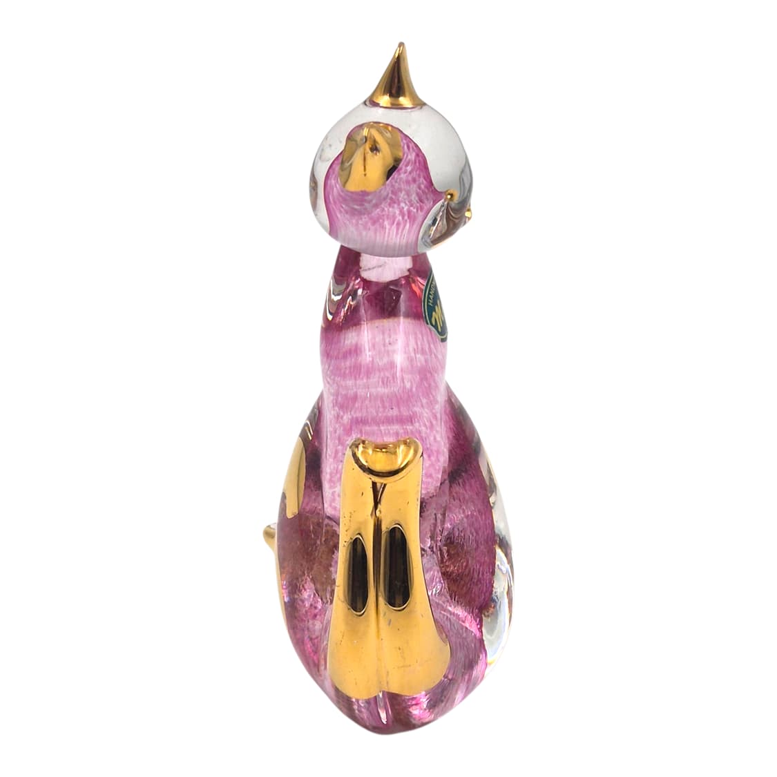 70s 이탈리아 무라노 컬러 22k 유리 고양이 상품이미지3