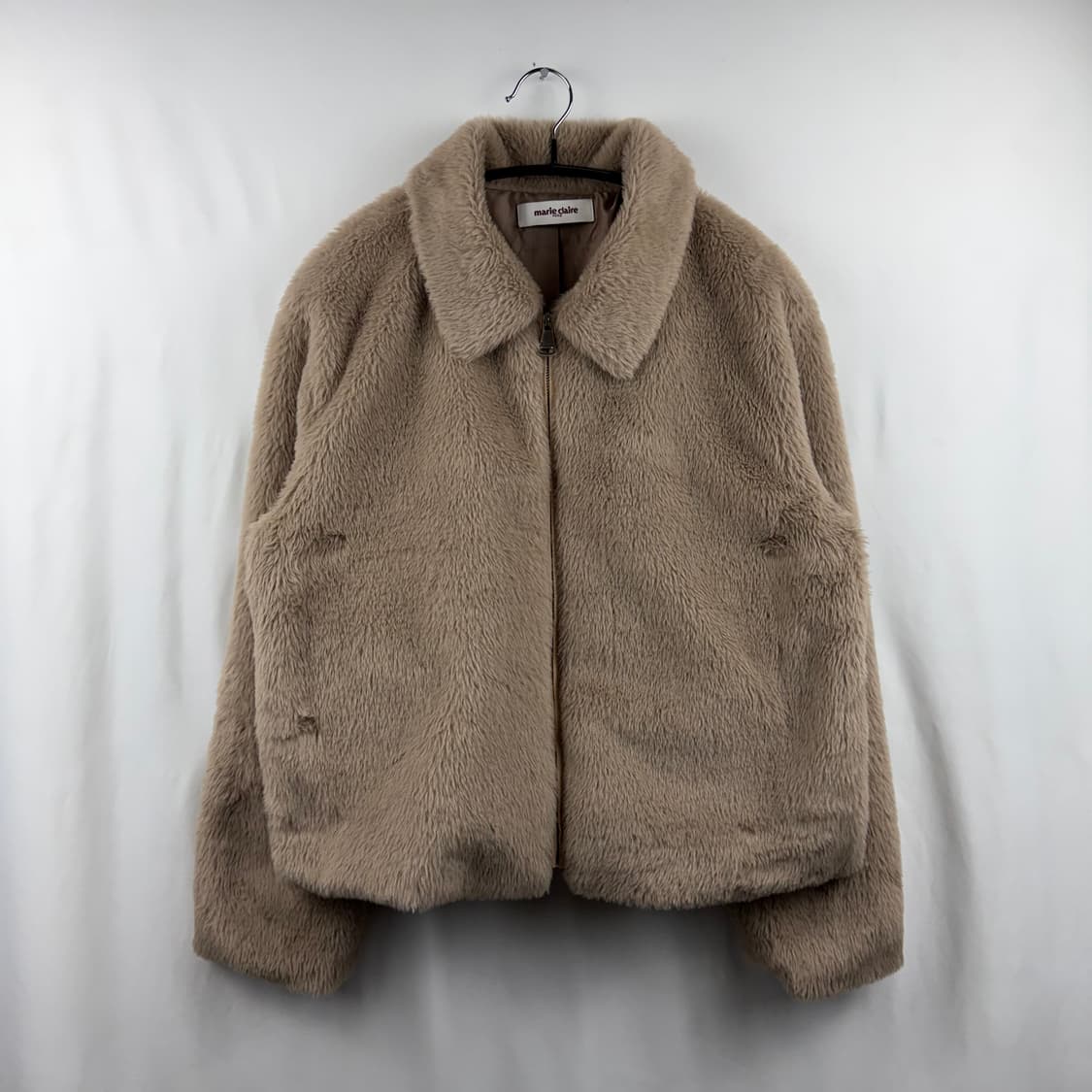 (160) 마리끌레르 퍼 자켓 베이지 상품이미지2