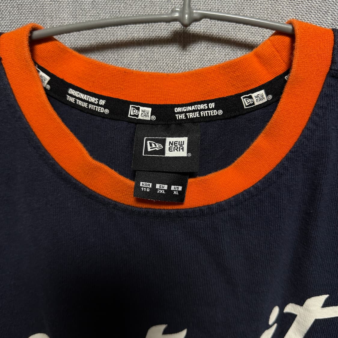 (멋짐주의)뉴에라 디트로이트 긴팔 티셔츠 네이비 2XL 상품이미지3