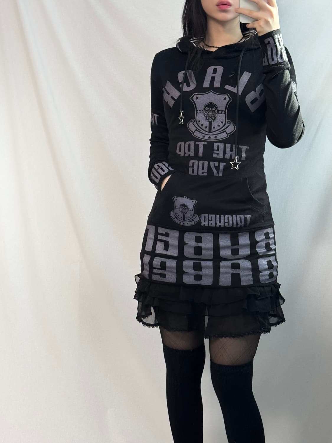 펑크 타입 후디/후디드 집업 2pcs SET (단품 구매 가능) 상품이미지2