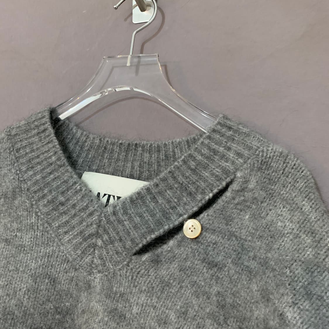 M SATUR 세터 24 에센 투 톤 모헤어 블렌드 니트 상품이미지5