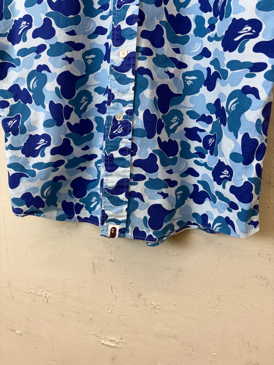 Bape 베이프 빈티지 블루 카모 반팔 셔츠 상품이미지3