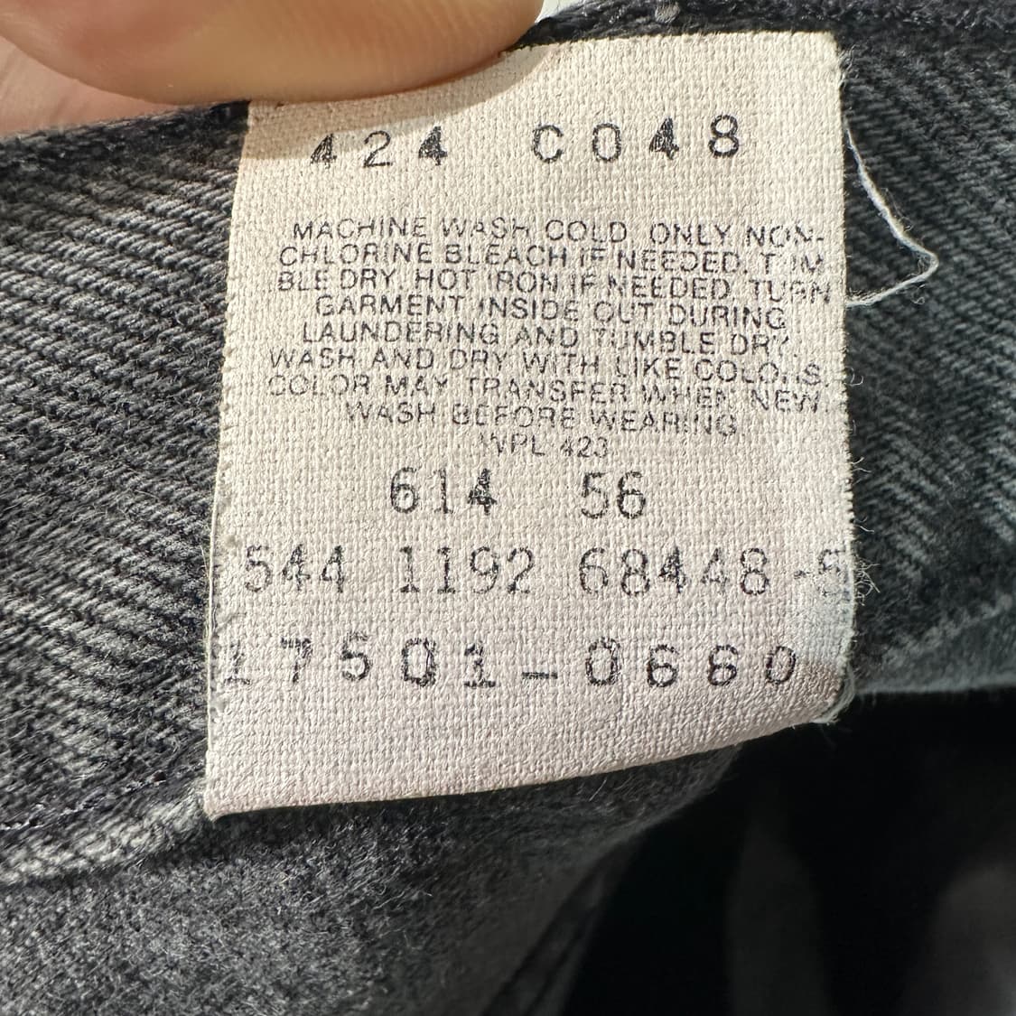 리바이스 USA 90's 17501-0660 데님 흑청바지 여성 26 상품이미지5