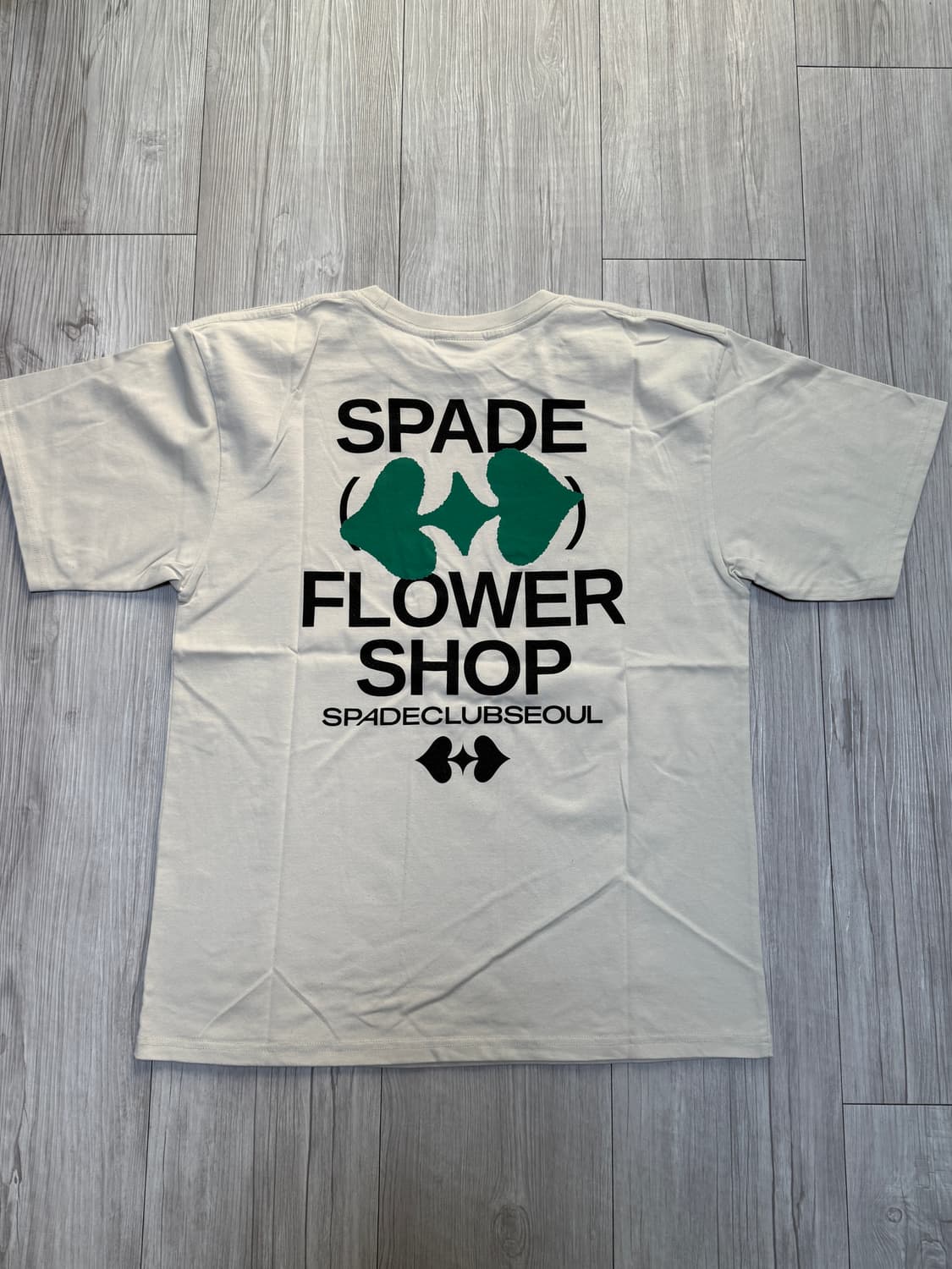 [L] 스페이드클럽서울 플라워샵 티셔츠 베이지 상품이미지1