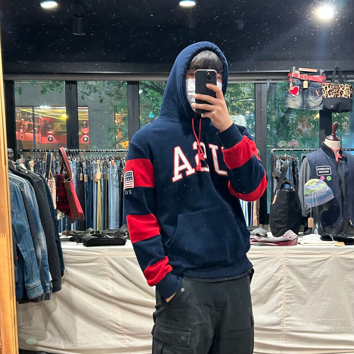 L) 폴로 랄프로렌 USA 성조기 플리스 후리스 후드티 상품이미지10