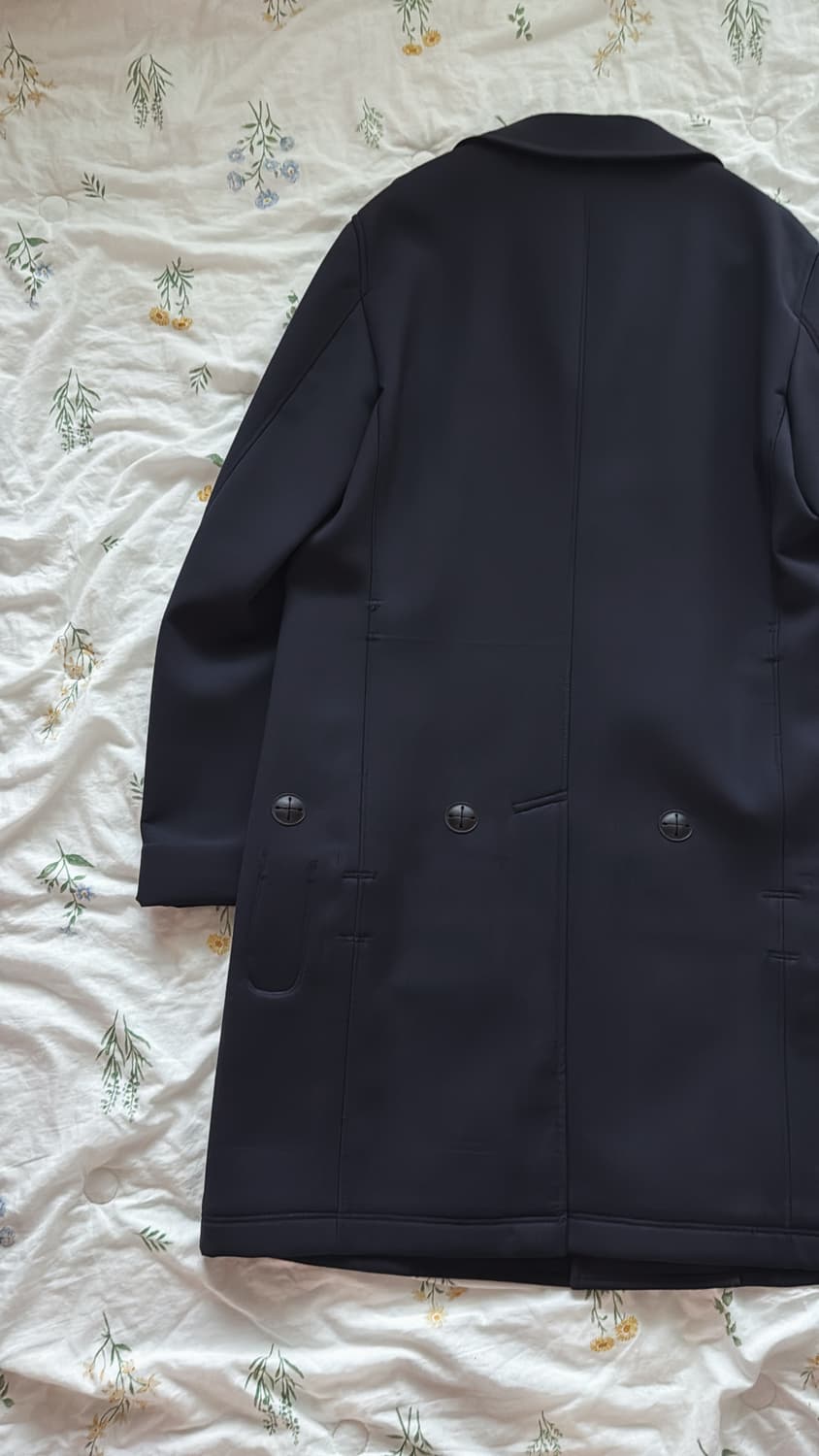 준야와타나베 싱글 네이비 코트 상품이미지2