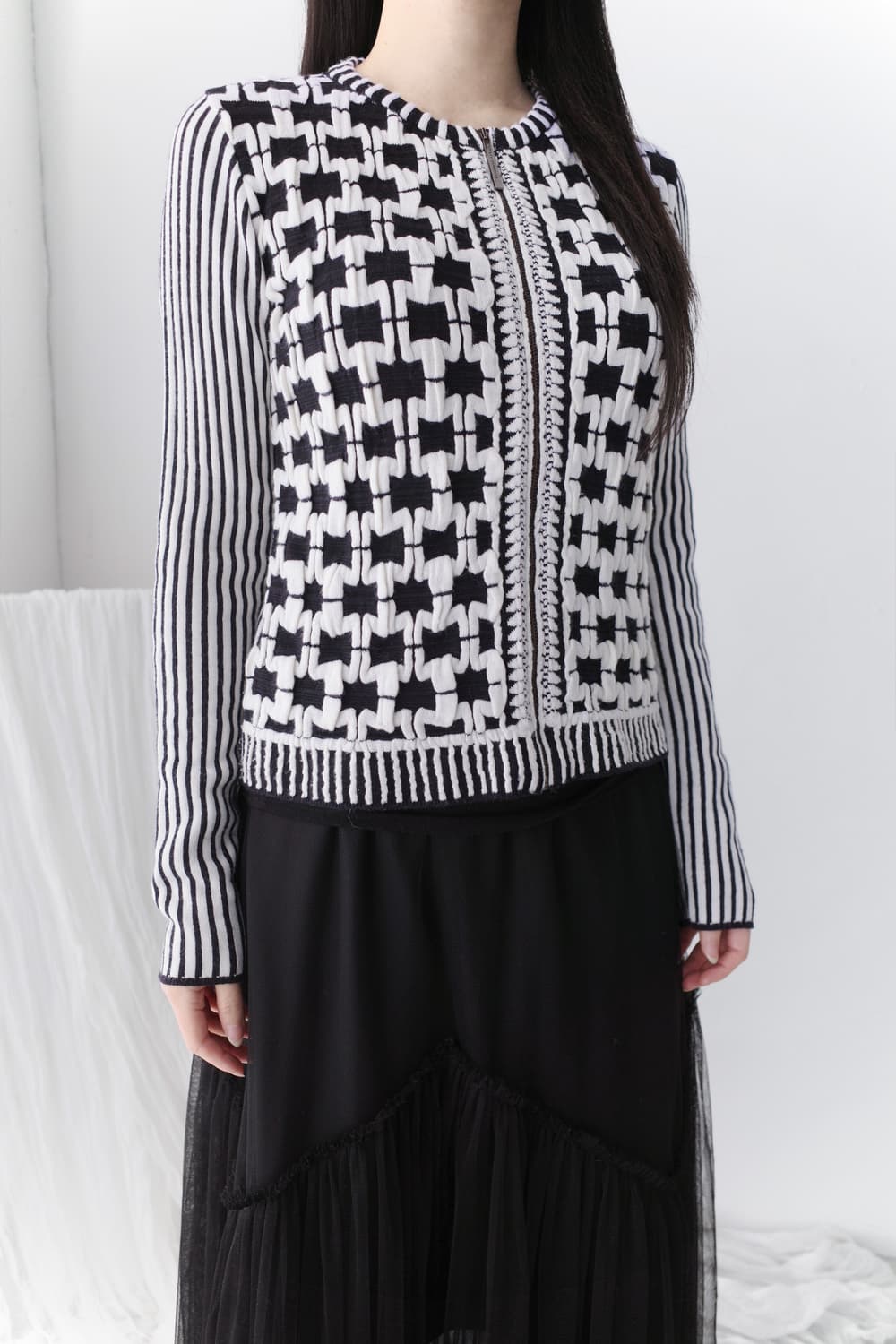 adolfo domingueg) pattern zip-up 상품이미지6