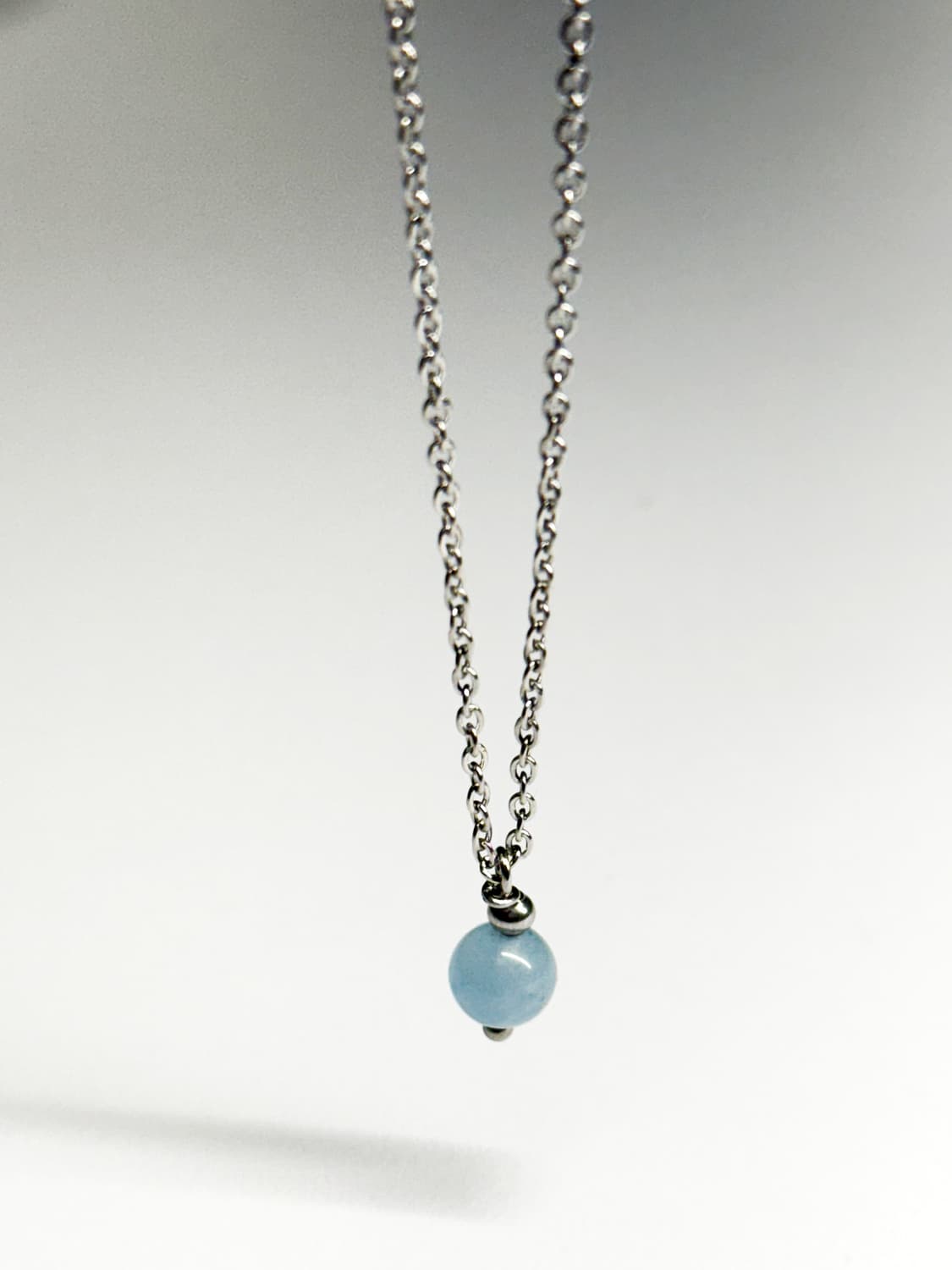 천연석 아쿠아마린 원석 목걸이 상품이미지1